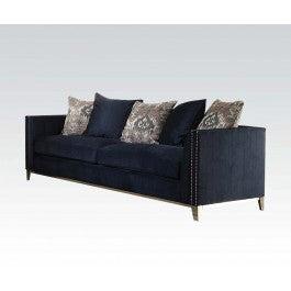 Acme Phaedra Sofa with 5 Pillows in Blue Fabric 52830 - Joseph's Furniture (East Orange, NJ)