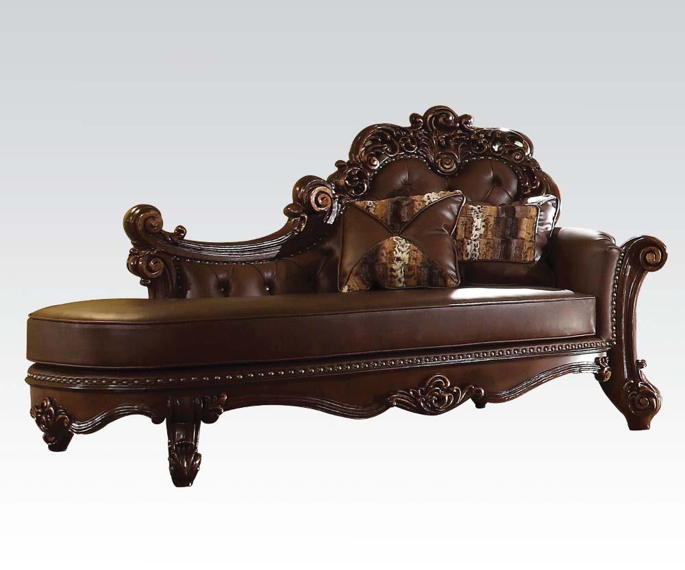 Acme Vendome Chaise in Cherry 96491 - Joseph's Furniture (East Orange, NJ)
