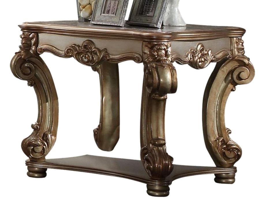 Acme Vendome End Table in Gold Patina 83121 - Joseph's Furniture (East Orange, NJ)