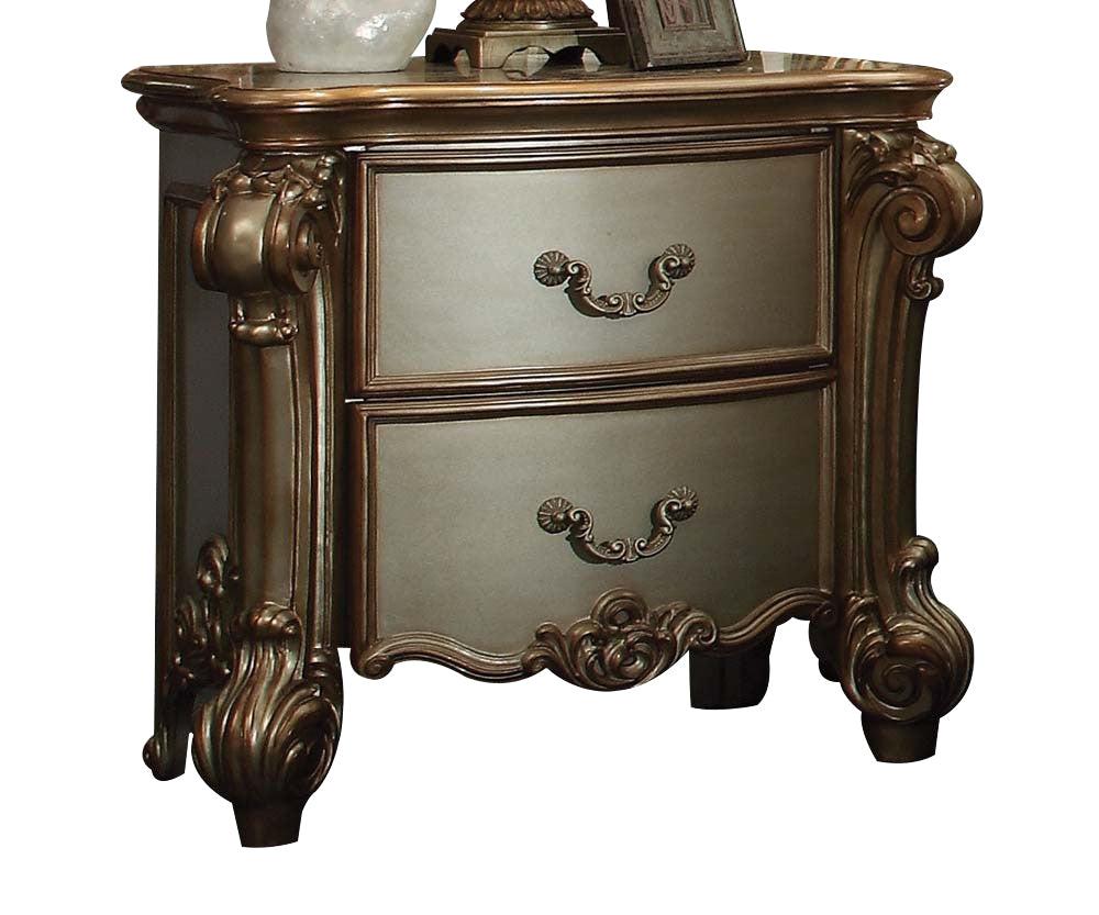 Acme Vendome Nightstand in Gold Patina 23003 - Joseph's Furniture (East Orange, NJ)