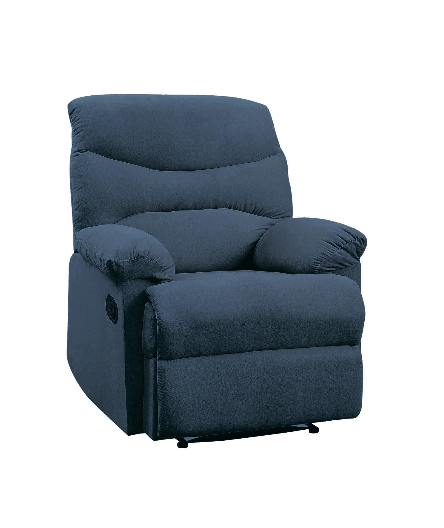 Arcadia Blue Woven Fabric Recliner (Motion) - Joseph's Furniture (East Orange, NJ)