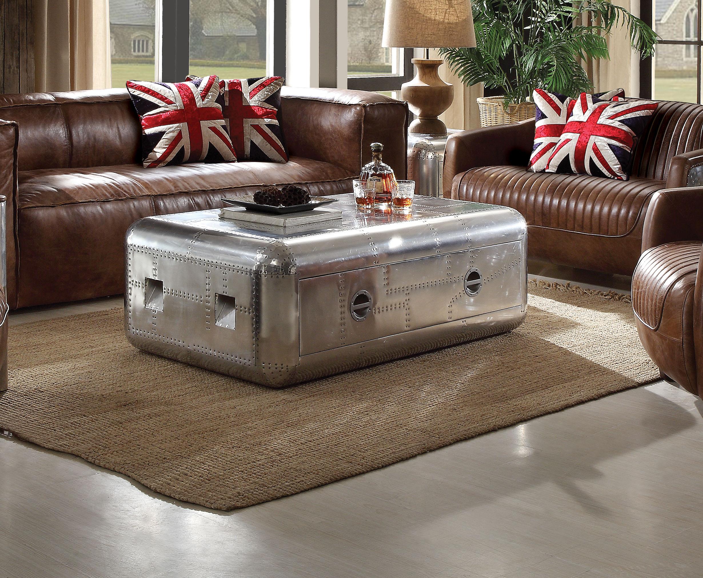 Brancaster Aluminum Coffee Table - Joseph's Furniture (East Orange, NJ)