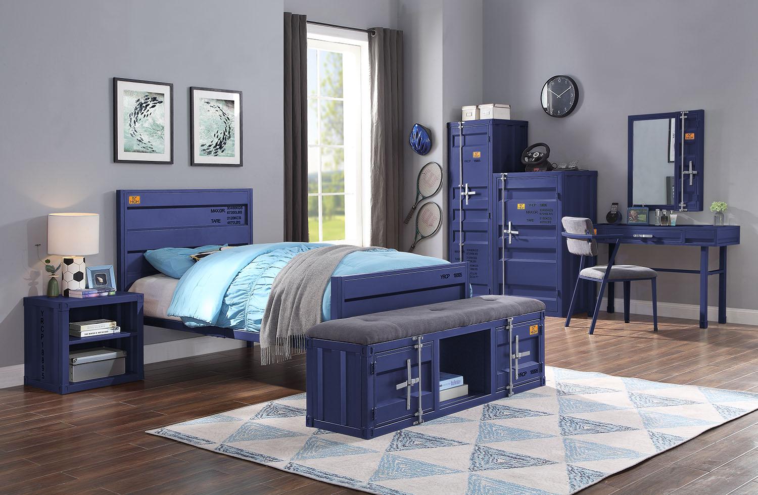 Cargo Blue Twin Bed - Joseph's Furniture (East Orange, NJ)