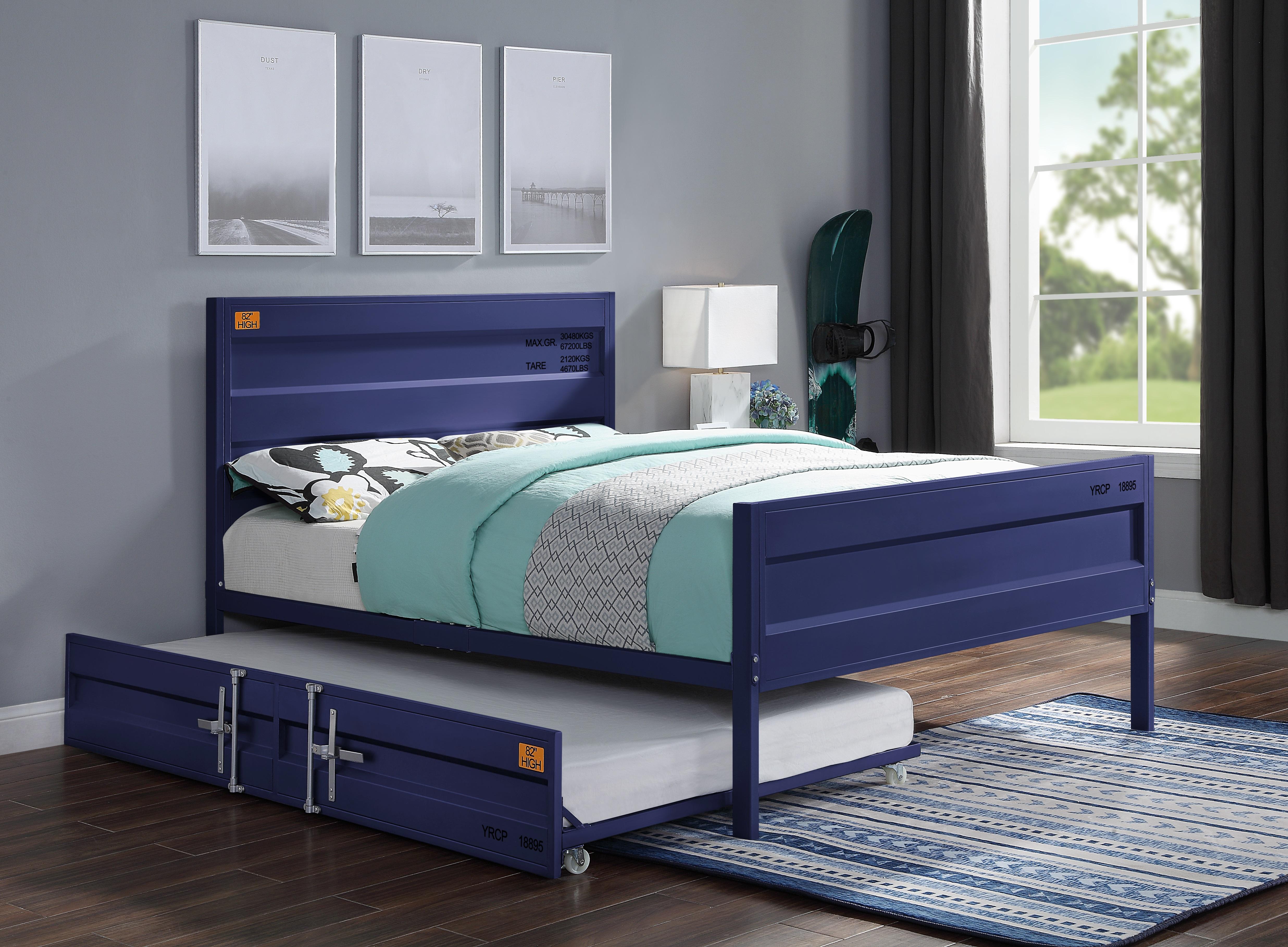 Cargo Blue Full Bed - Joseph's Furniture (East Orange, NJ)