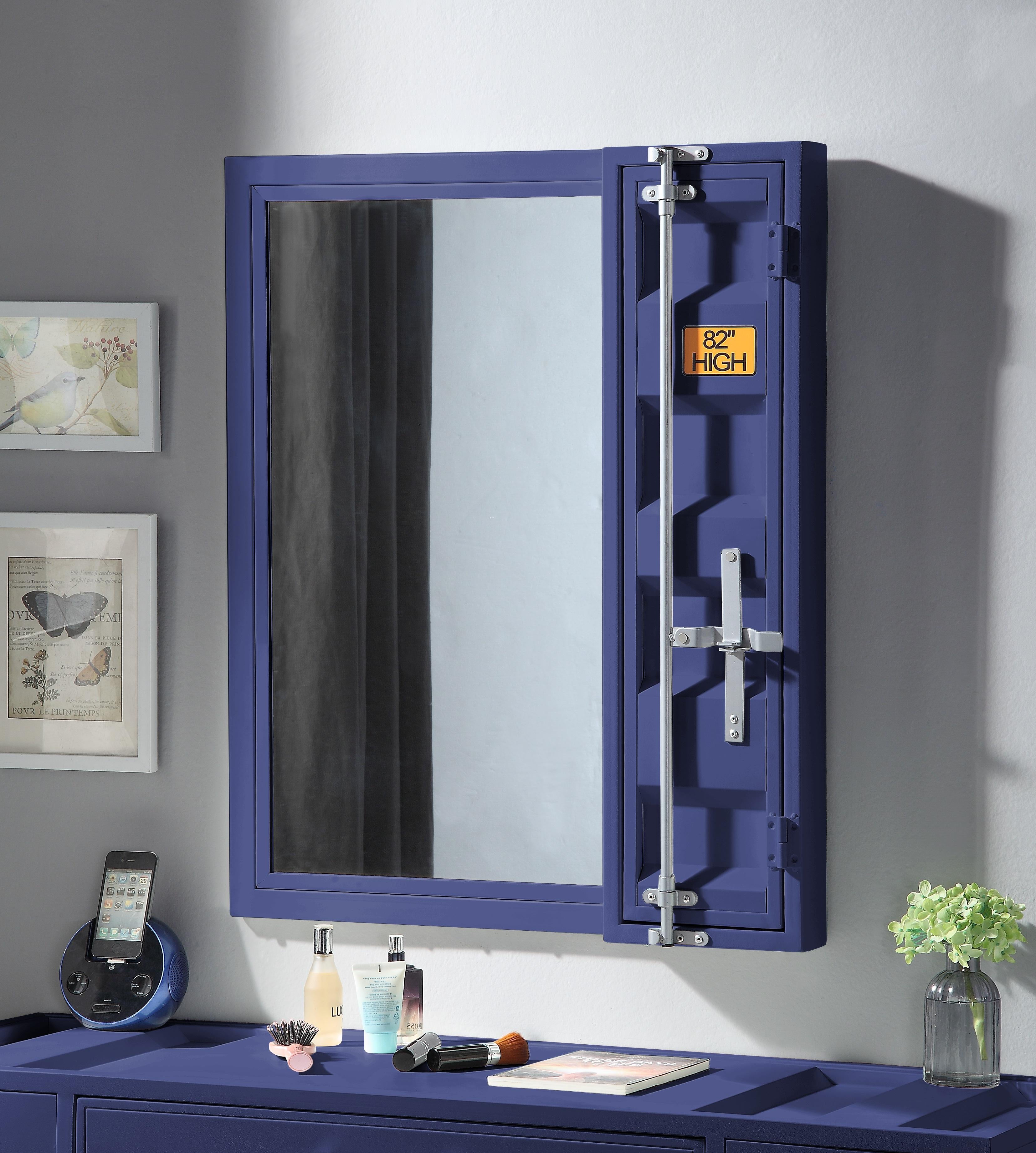 Cargo Blue Vanity Mirror - Joseph's Furniture (East Orange, NJ)