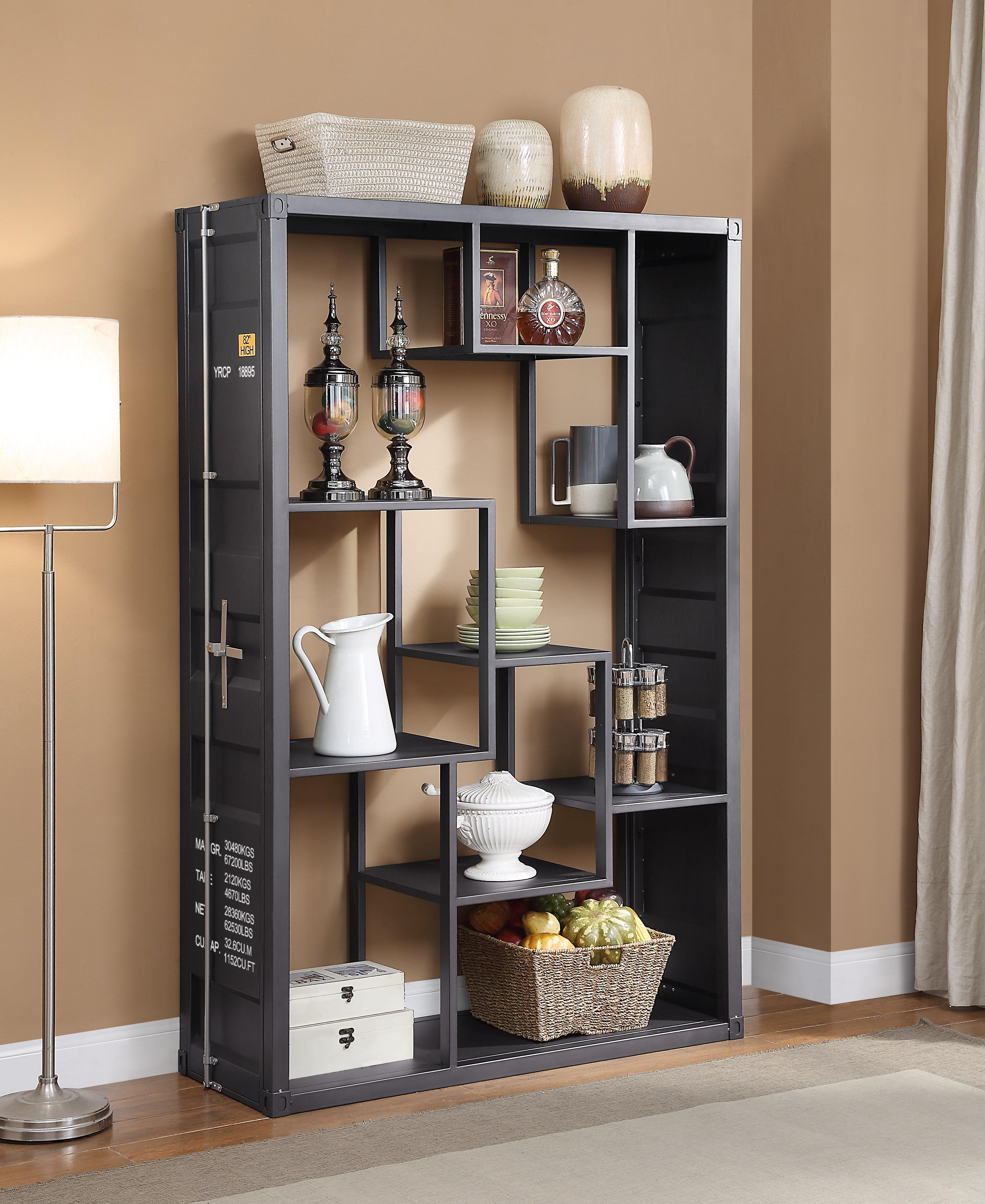 Cargo Gunmetal Shelf Rack / Book Shelf - Joseph's Furniture (East Orange, NJ)