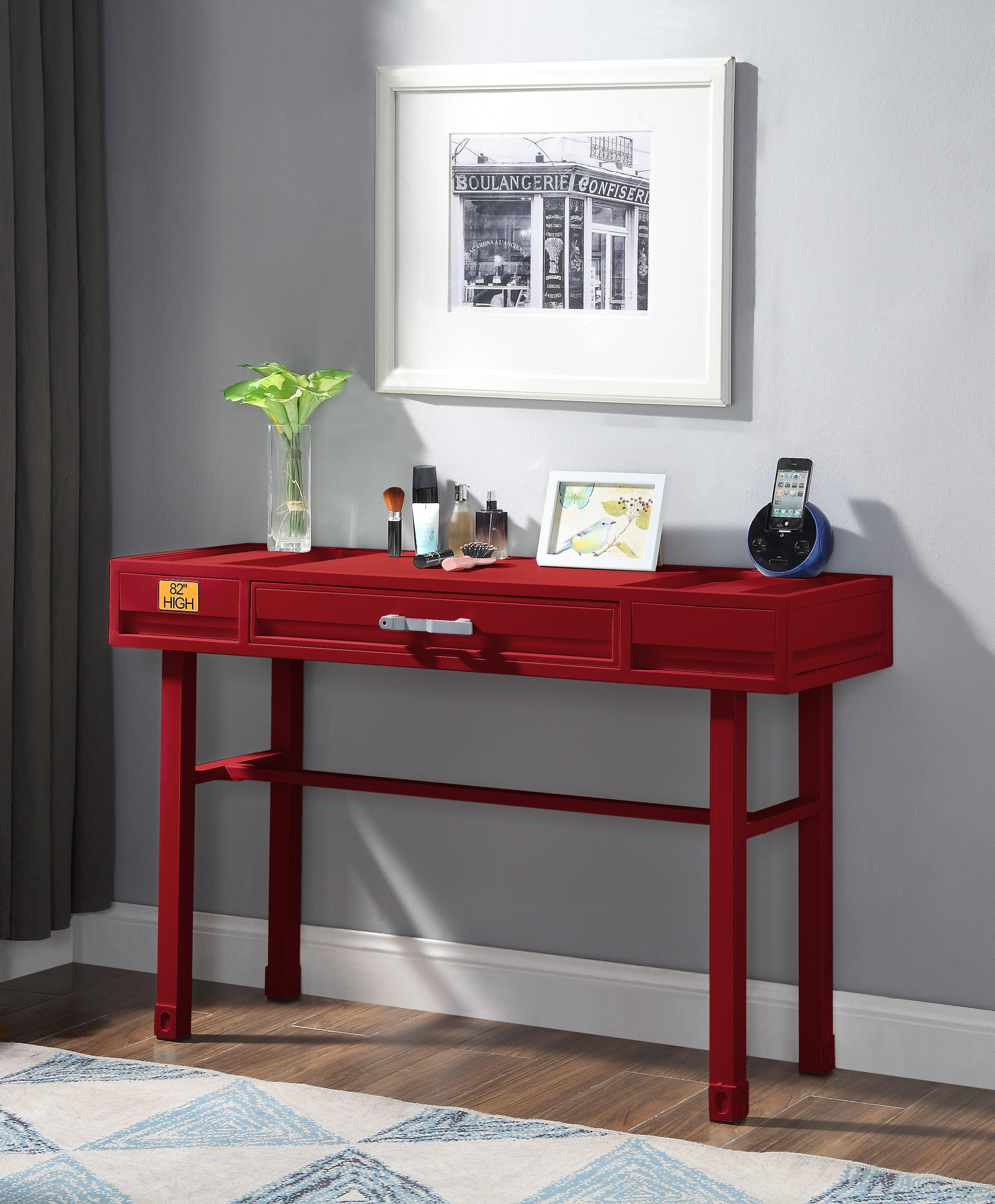 Cargo Red Vanity Desk - Joseph's Furniture (East Orange, NJ)