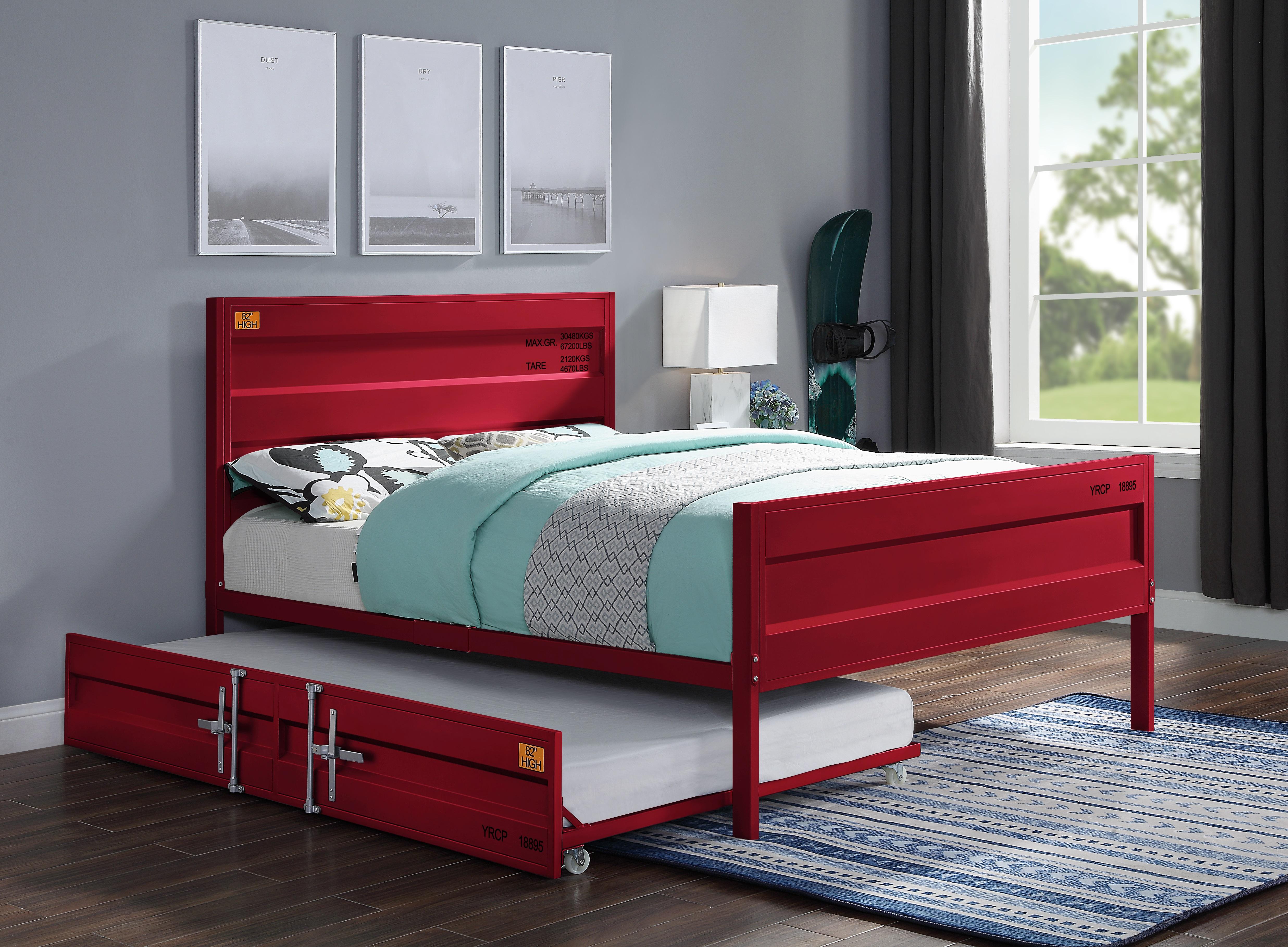 Cargo Red Full Bed - Joseph's Furniture (East Orange, NJ)
