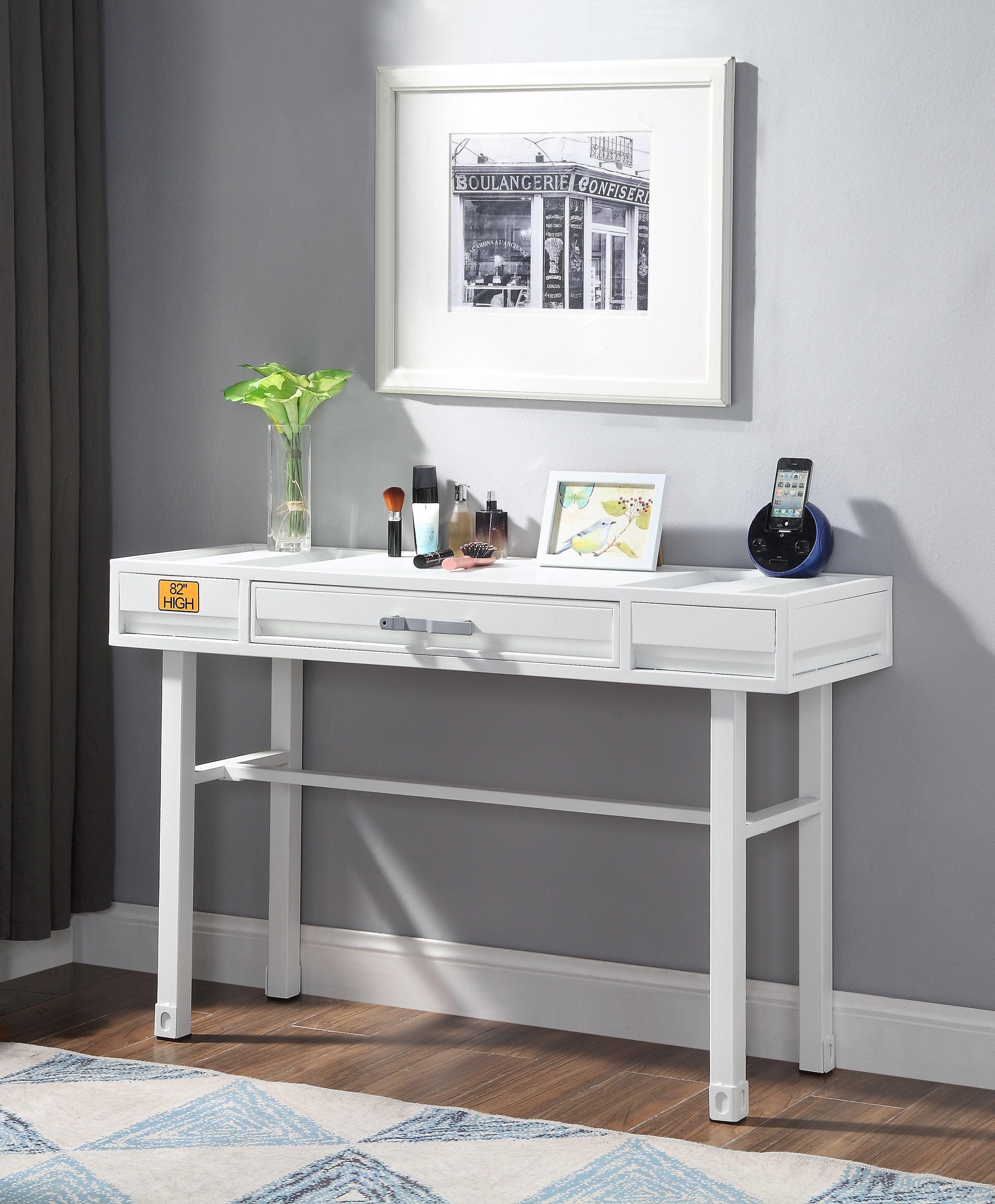 Cargo White Vanity Desk - Joseph's Furniture (East Orange, NJ)