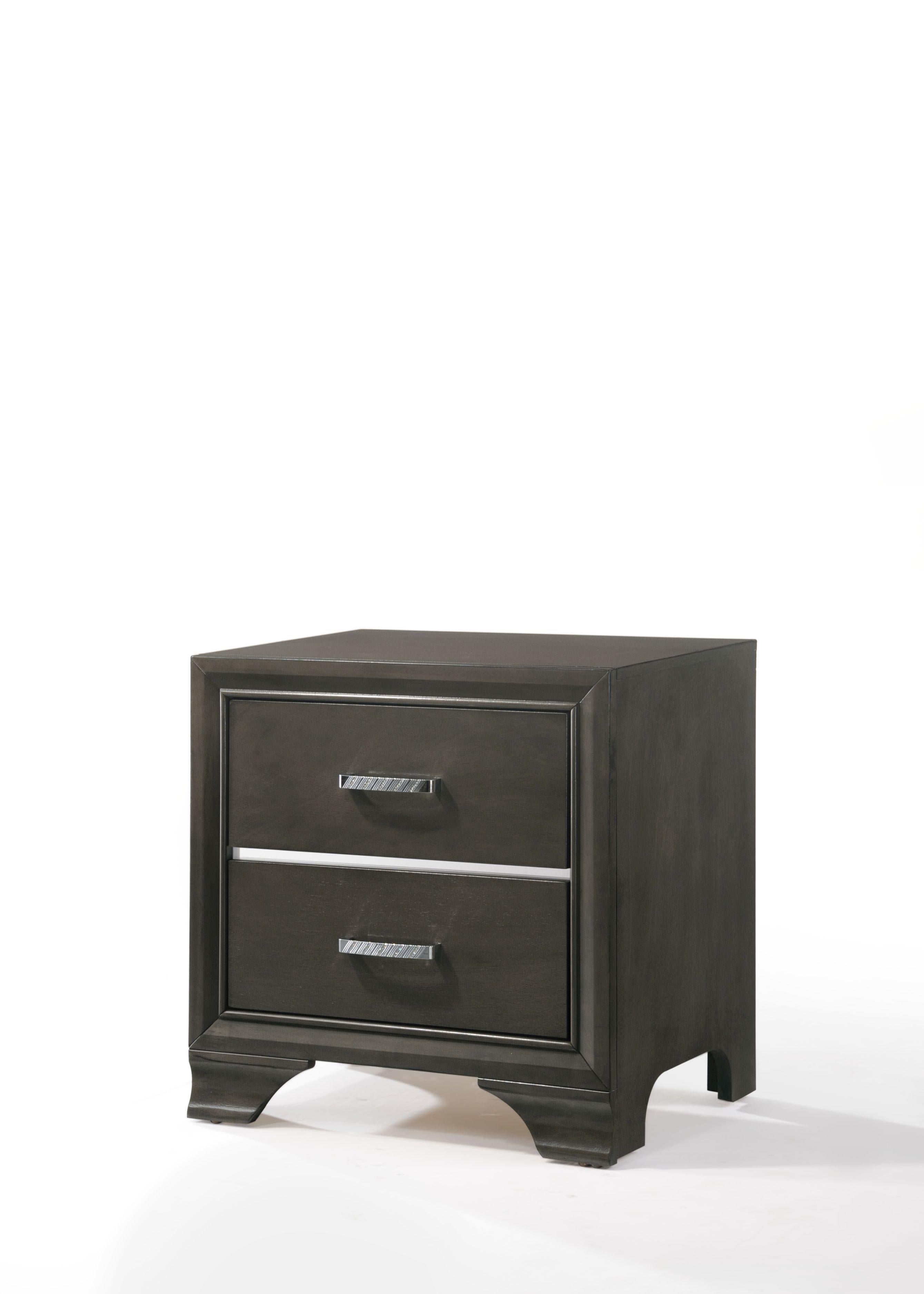 Carine II Gray Nightstand - Joseph's Furniture (East Orange, NJ)