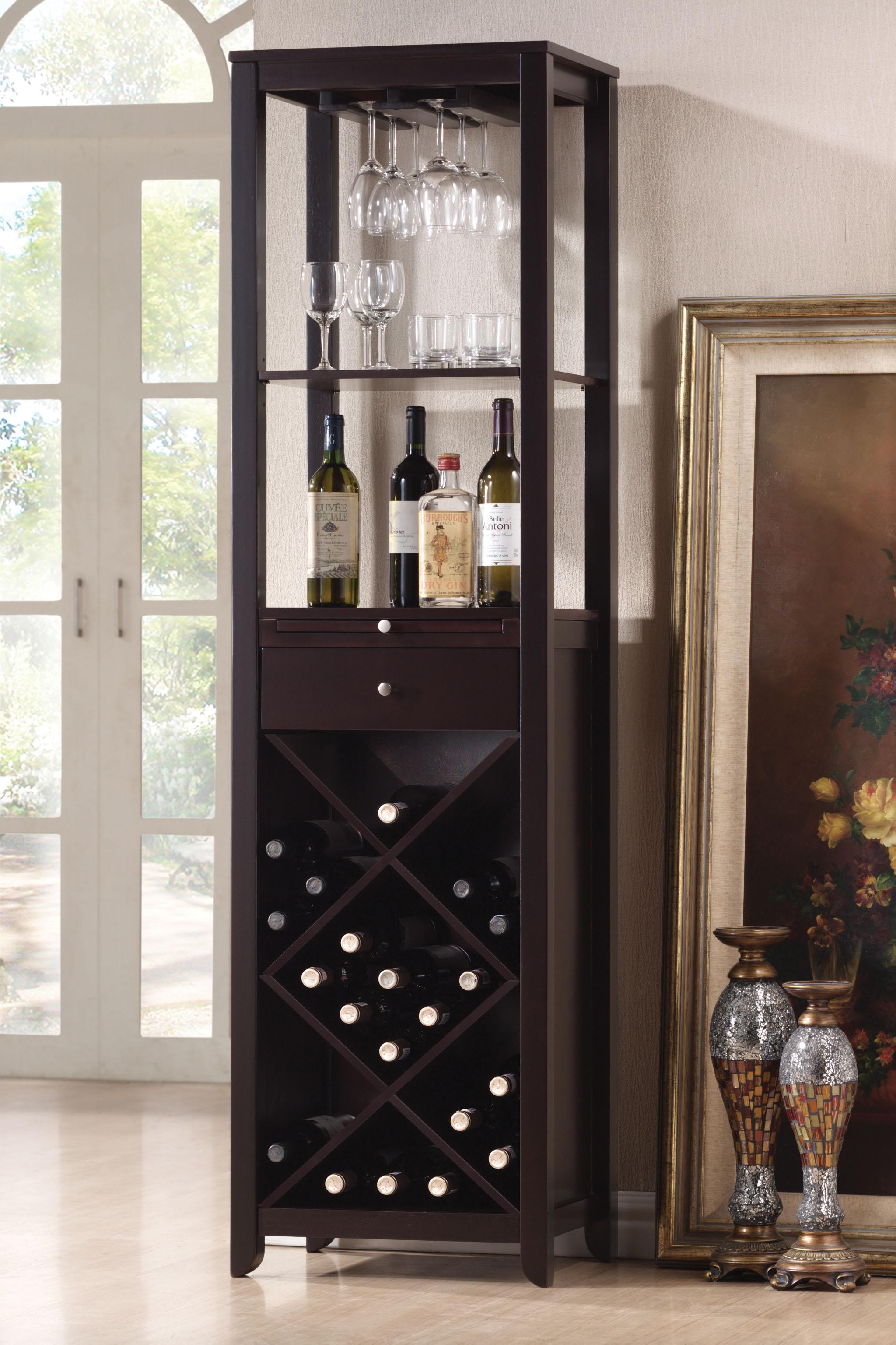 Casey Wenge Wine Cabinet - Joseph's Furniture (East Orange, NJ)