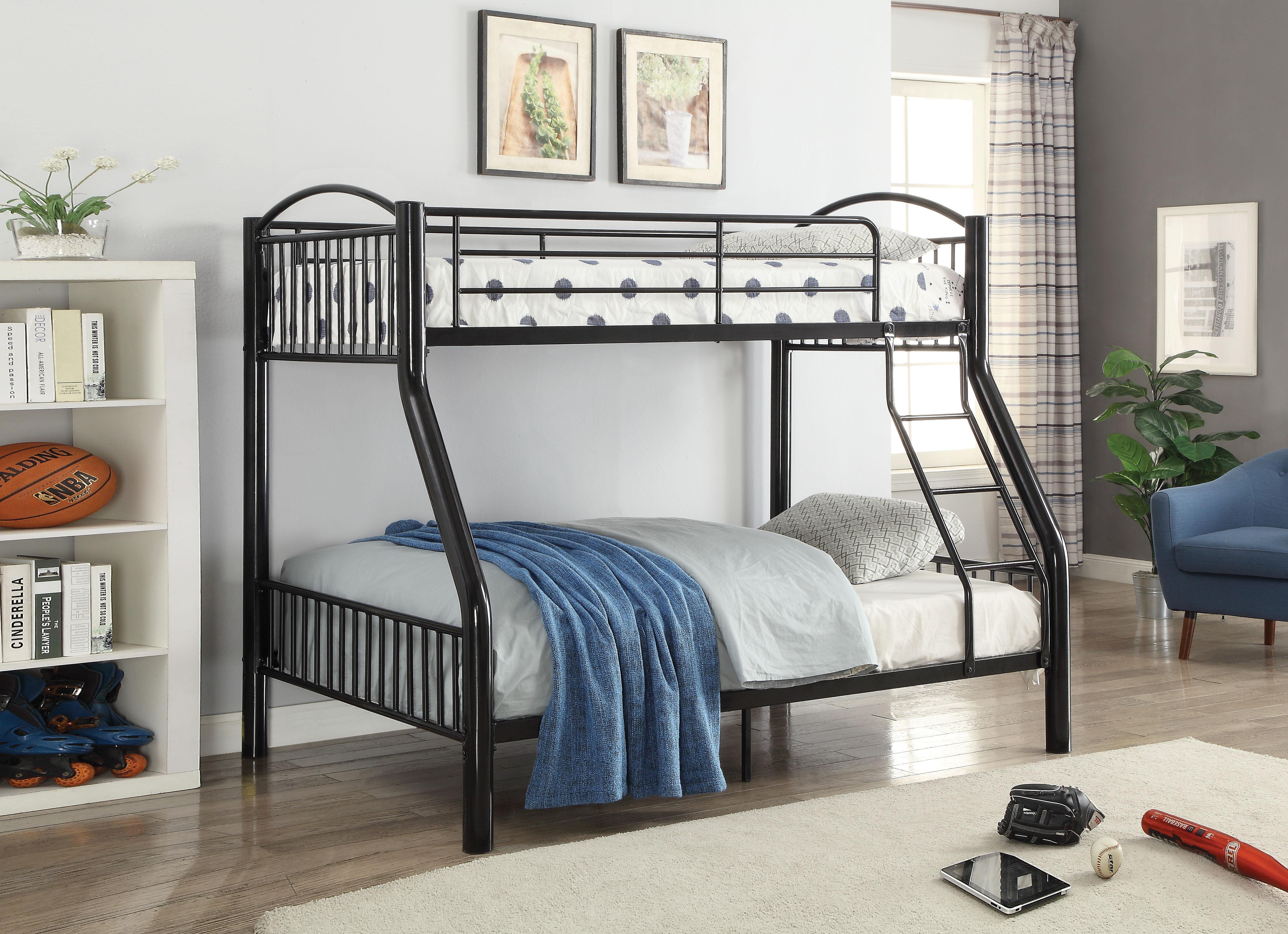 Cayelynn Black Bunk Bed (Twin/Full) - Joseph's Furniture (East Orange, NJ)