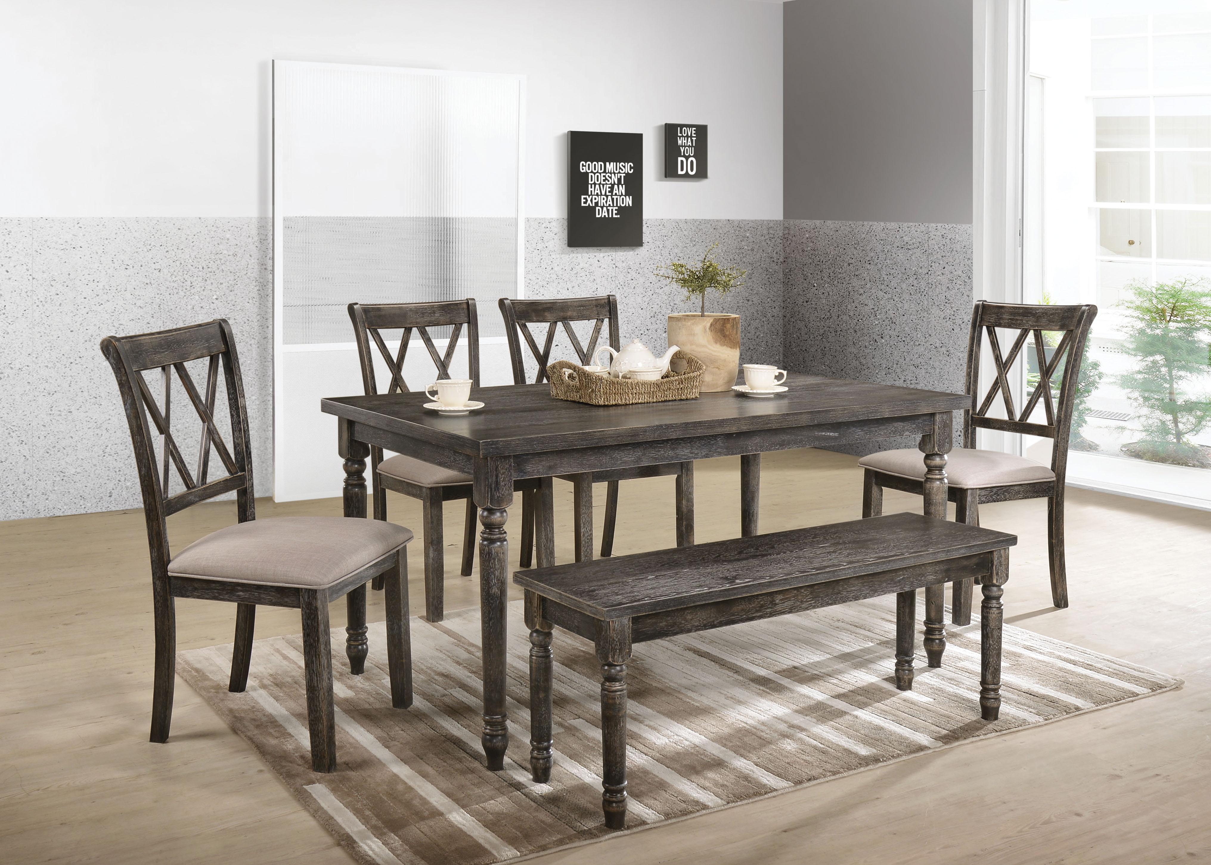 Claudia II Weathered Gray Dining Table - Joseph's Furniture (East Orange, NJ)