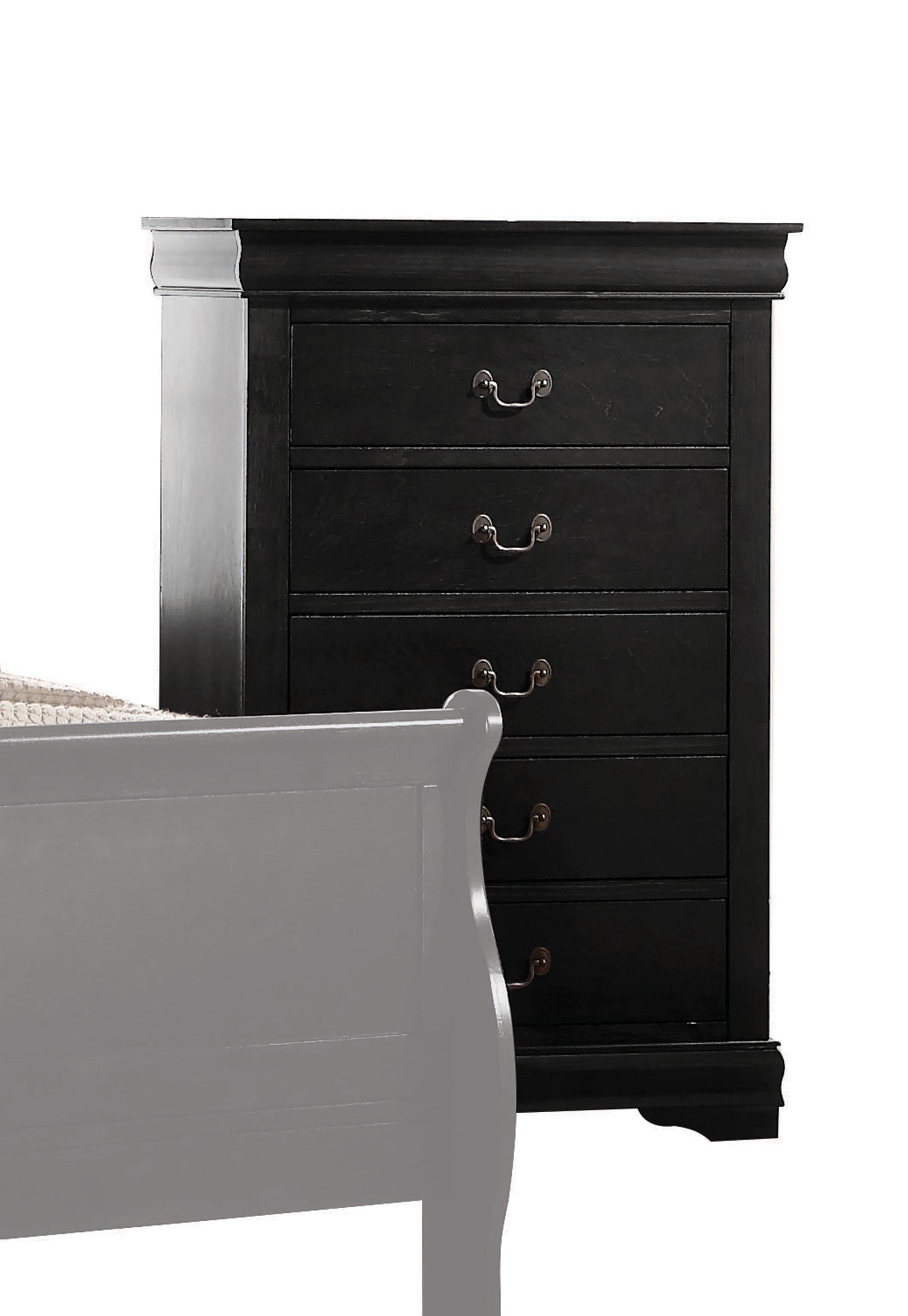 Louis Philippe Black Chest - Joseph's Furniture (East Orange, NJ)