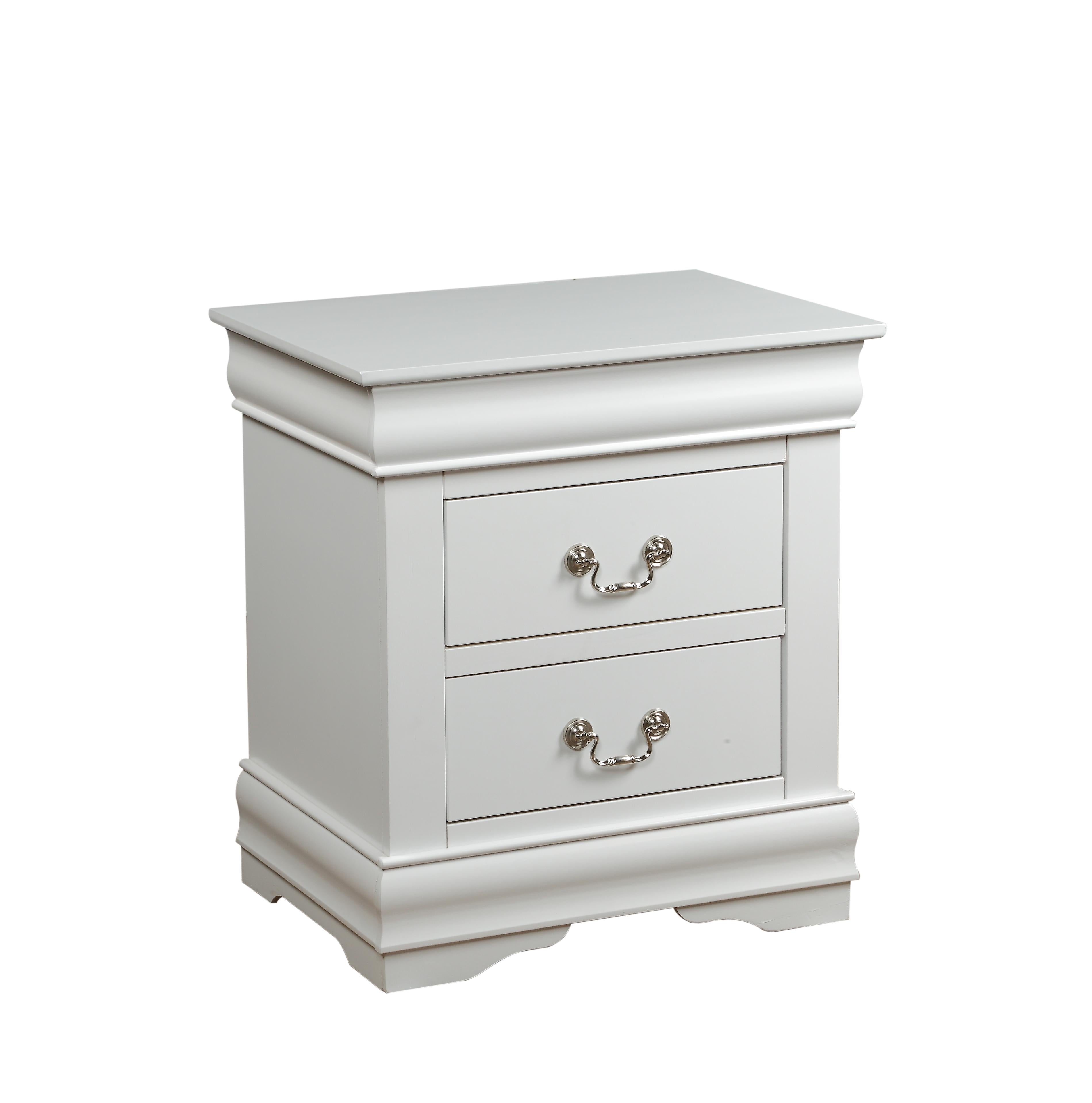 Louis Philippe White Nightstand - Joseph's Furniture (East Orange, NJ)