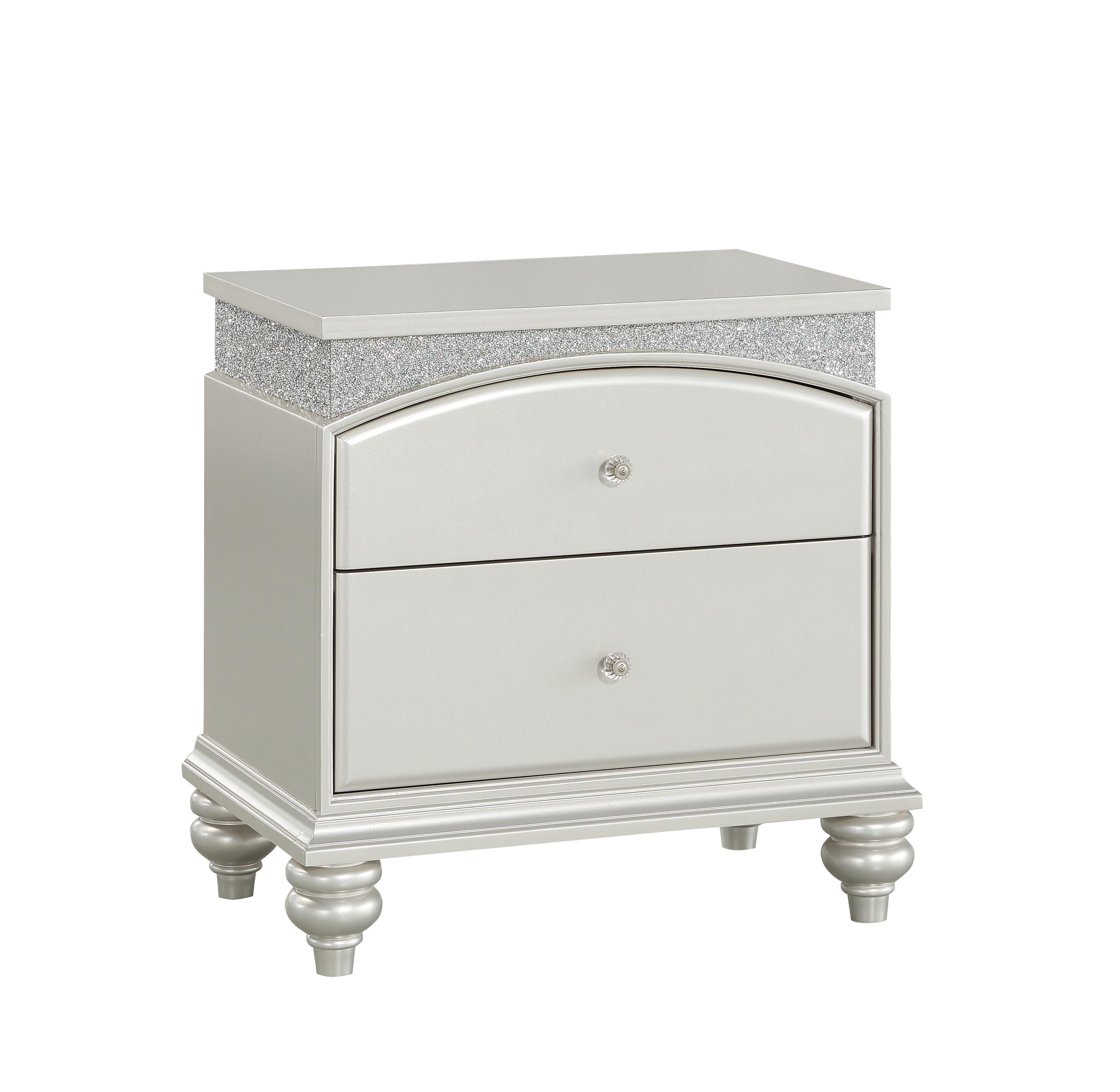 Maverick Platinum Nightstand - Joseph's Furniture (East Orange, NJ)