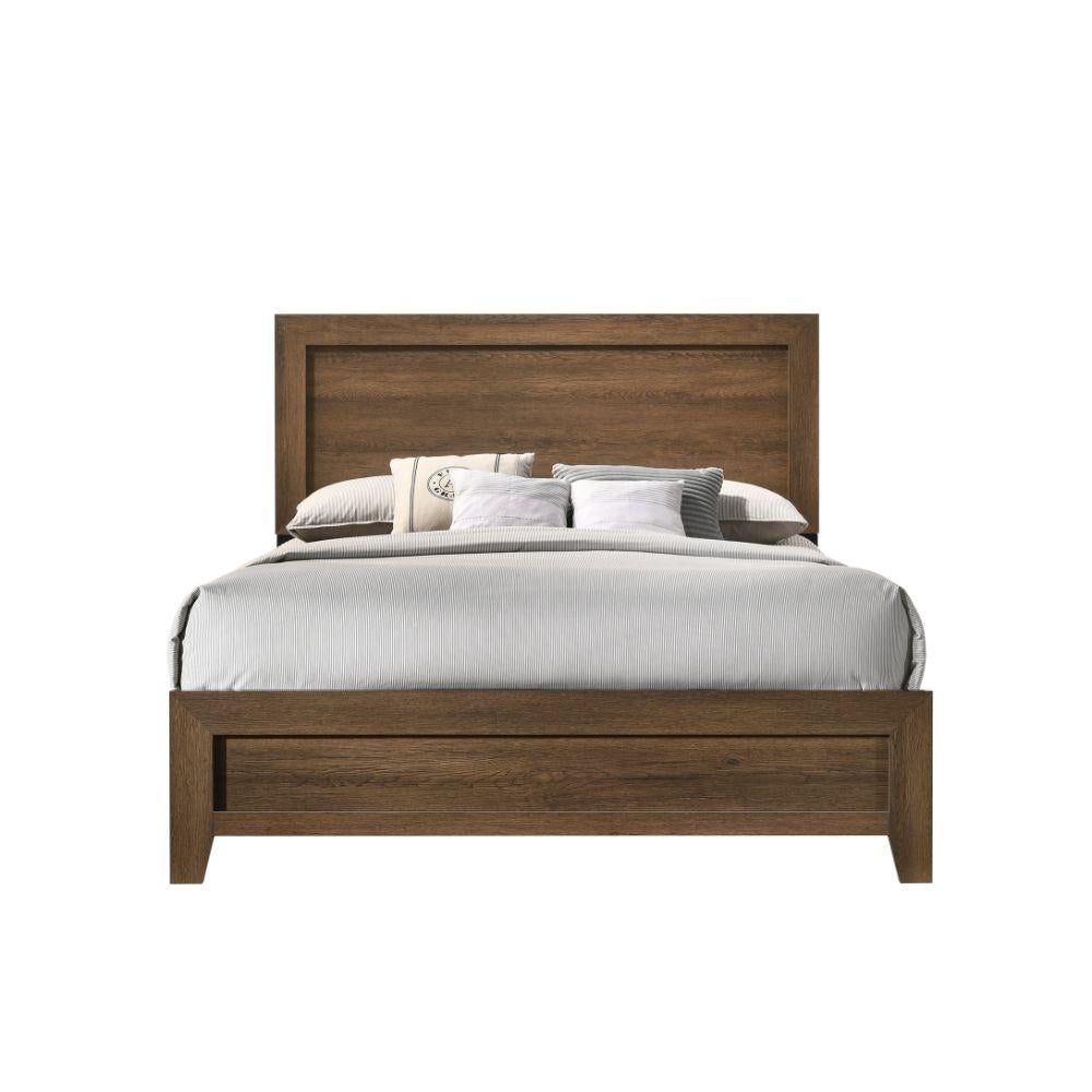 Miquell - Queen Bed - Brown, Light - 84" - Joseph's Furniture (East Orange, NJ)
