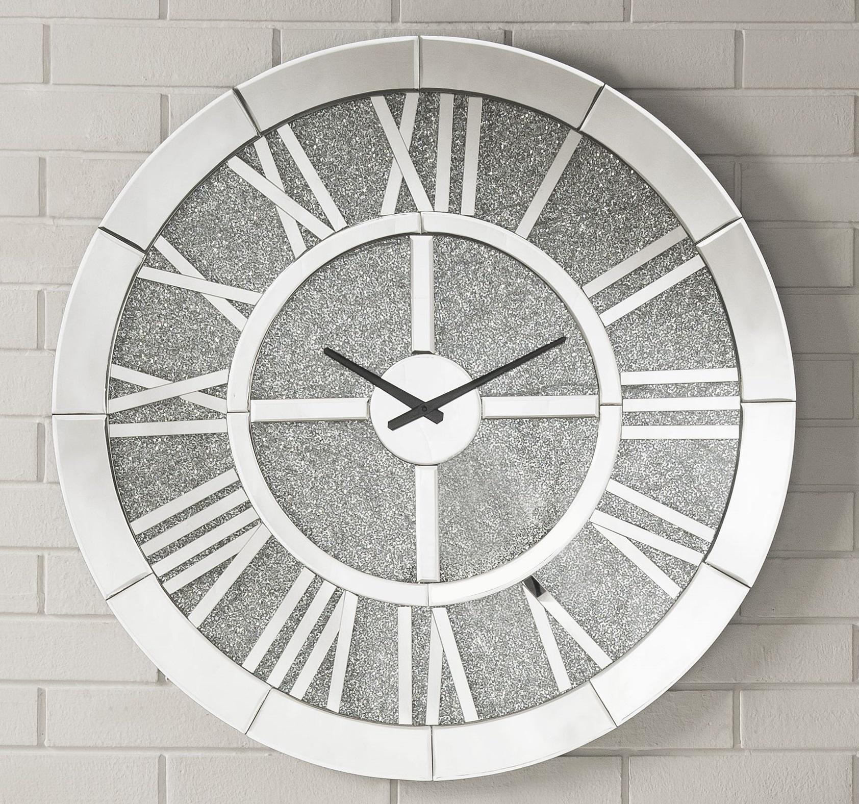 Nowles Mirrored Wall Clock - Joseph's Furniture (East Orange, NJ)