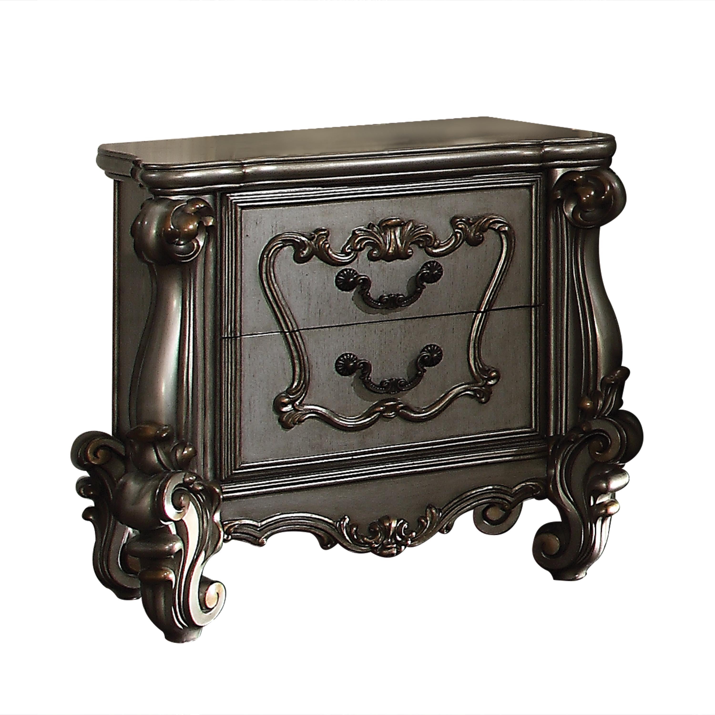 Versailles Antique Platinum Nightstand - Joseph's Furniture (East Orange, NJ)