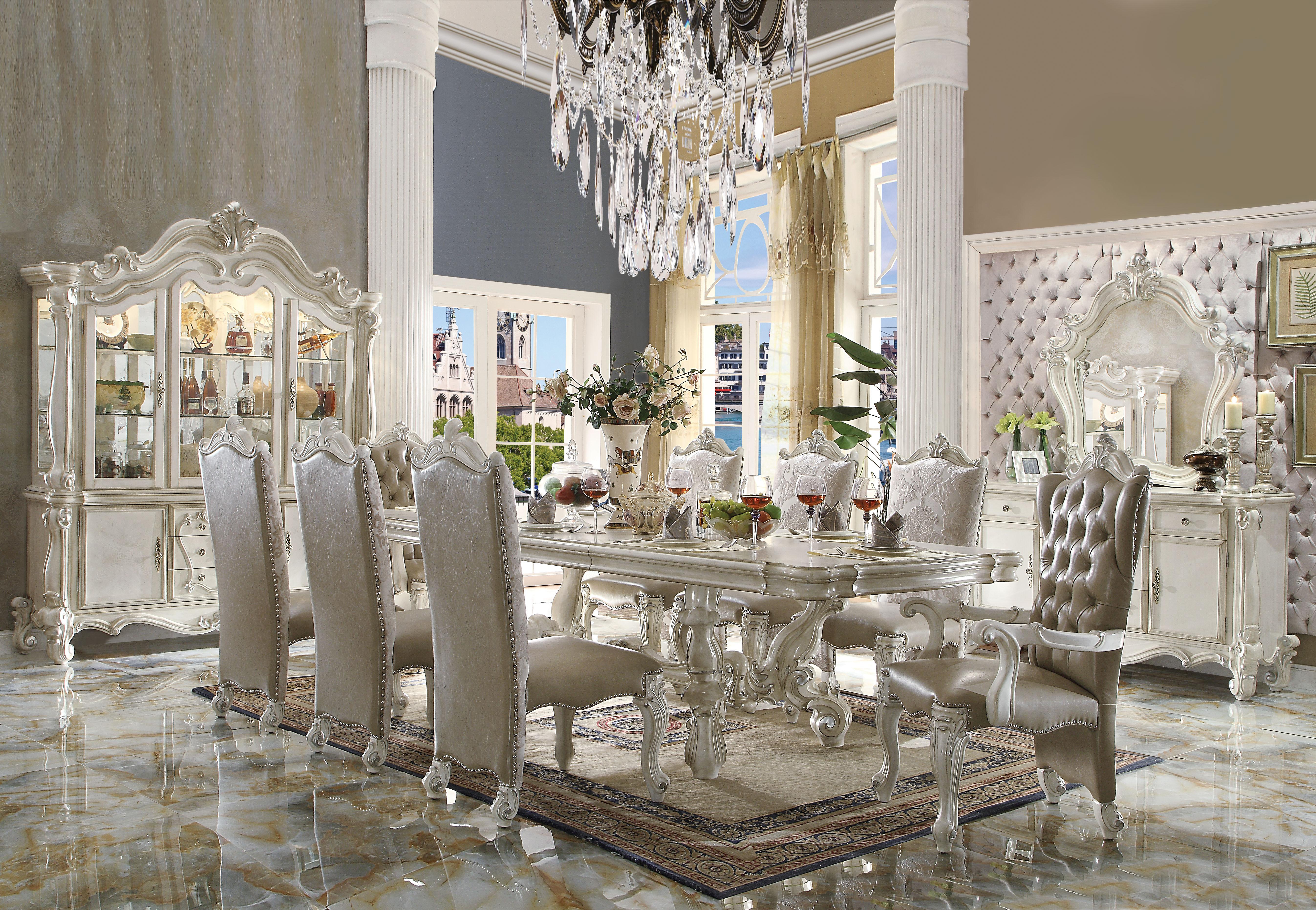 Versailles Bone White Dining Table - Joseph's Furniture (East Orange, NJ)