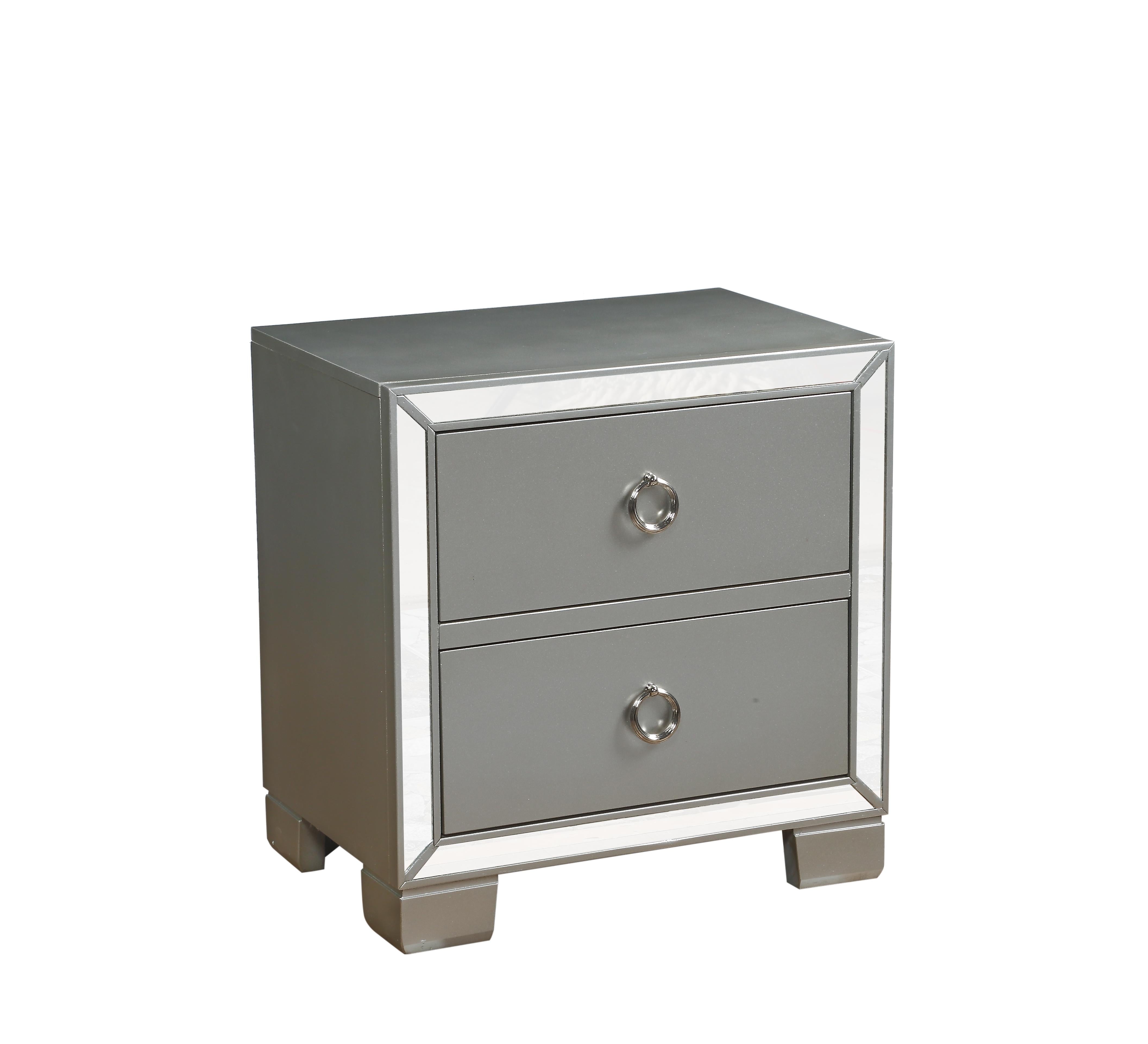 Voeville II Platinum Nightstand - Joseph's Furniture (East Orange, NJ)