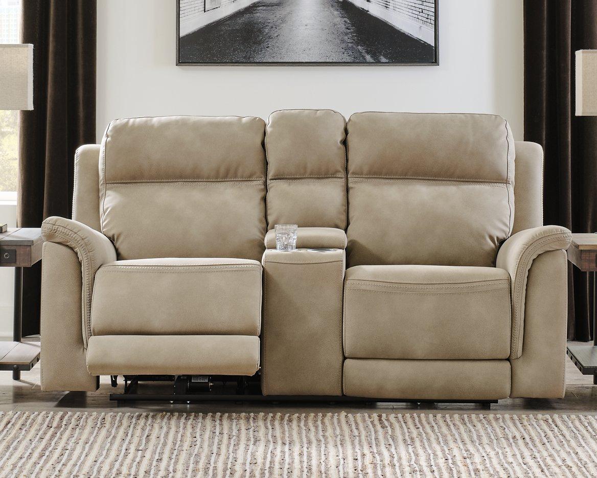 Next-Gen DuraPella Power Reclining Loveseat with Console - Joseph's Furniture (East Orange, NJ)
