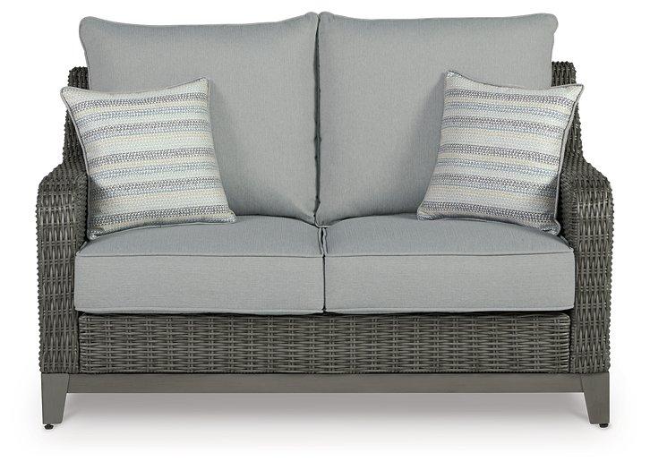 Elite Park Outdoor Loveseat with Cushion - Joseph's Furniture (East Orange, NJ)