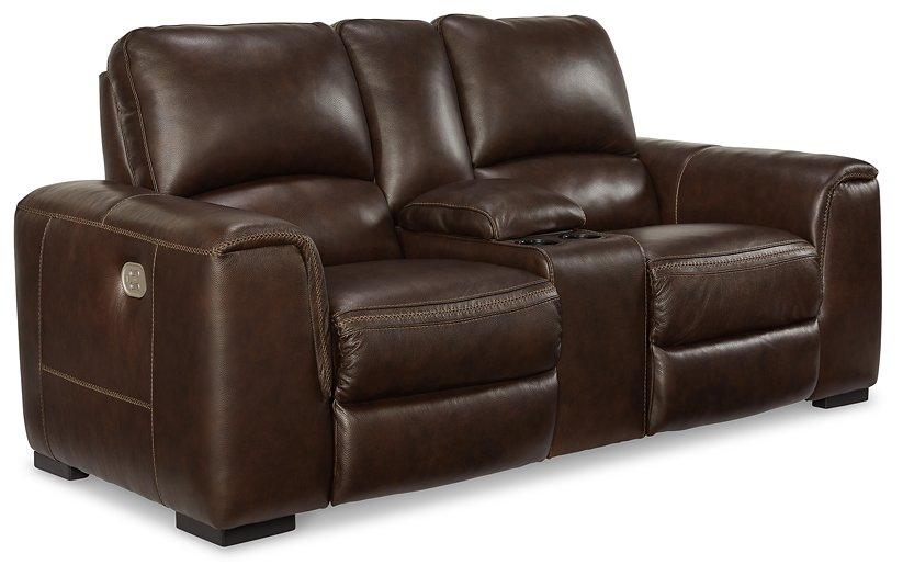 Alessandro Power Reclining Loveseat with Console - Joseph's Furniture (East Orange, NJ)