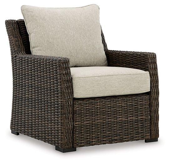 Brook Ranch Outdoor Lounge Chair with Cushion - Joseph's Furniture (East Orange, NJ)