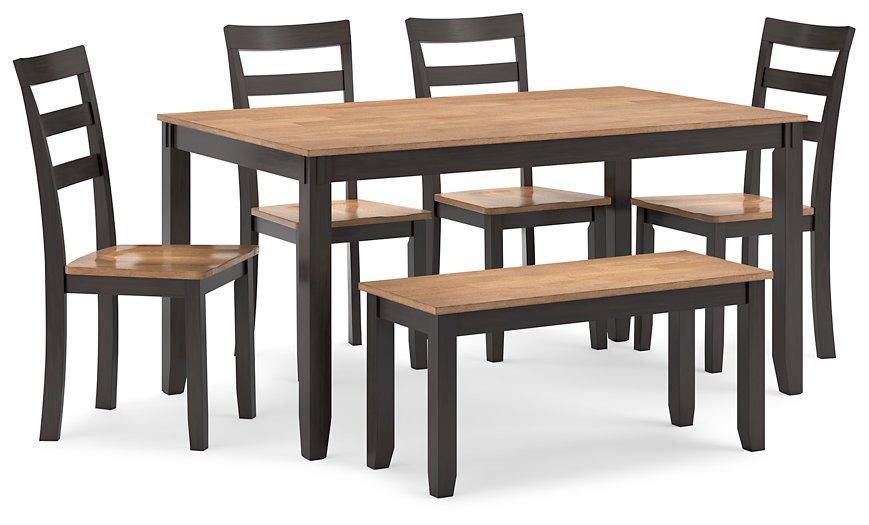 Gesthaven Dining Table with 4 Chairs and Bench (Set of 6) - Joseph's Furniture (East Orange, NJ)