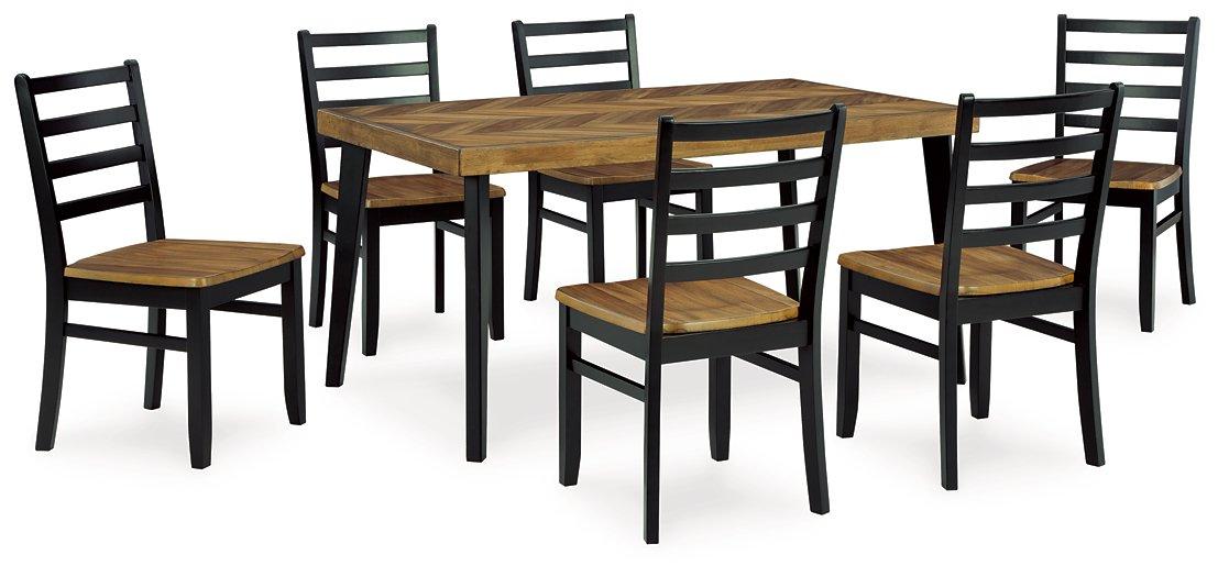 Blondon Dining Table and 6 Chairs (Set of 7) - Joseph's Furniture (East Orange, NJ)