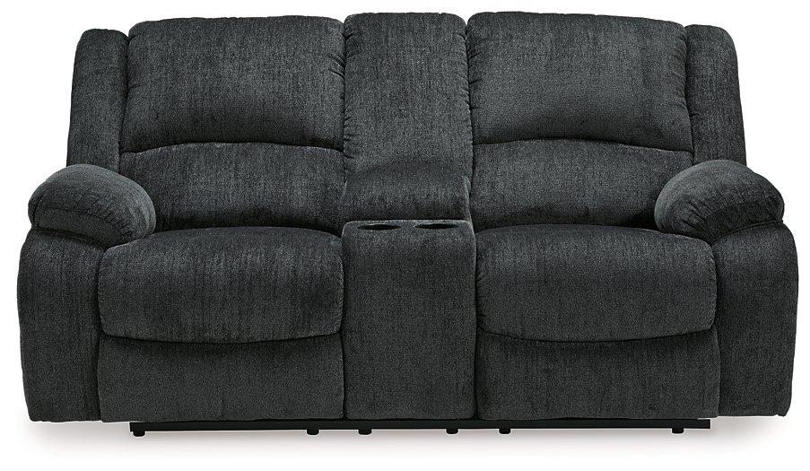 Draycoll Reclining Loveseat with Console - Joseph's Furniture (East Orange, NJ)