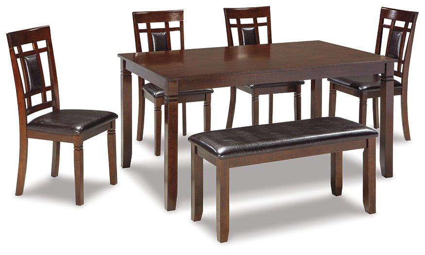 Bennox Dining Table and Chairs with Bench (Set of 6) - Joseph's Furniture (East Orange, NJ)