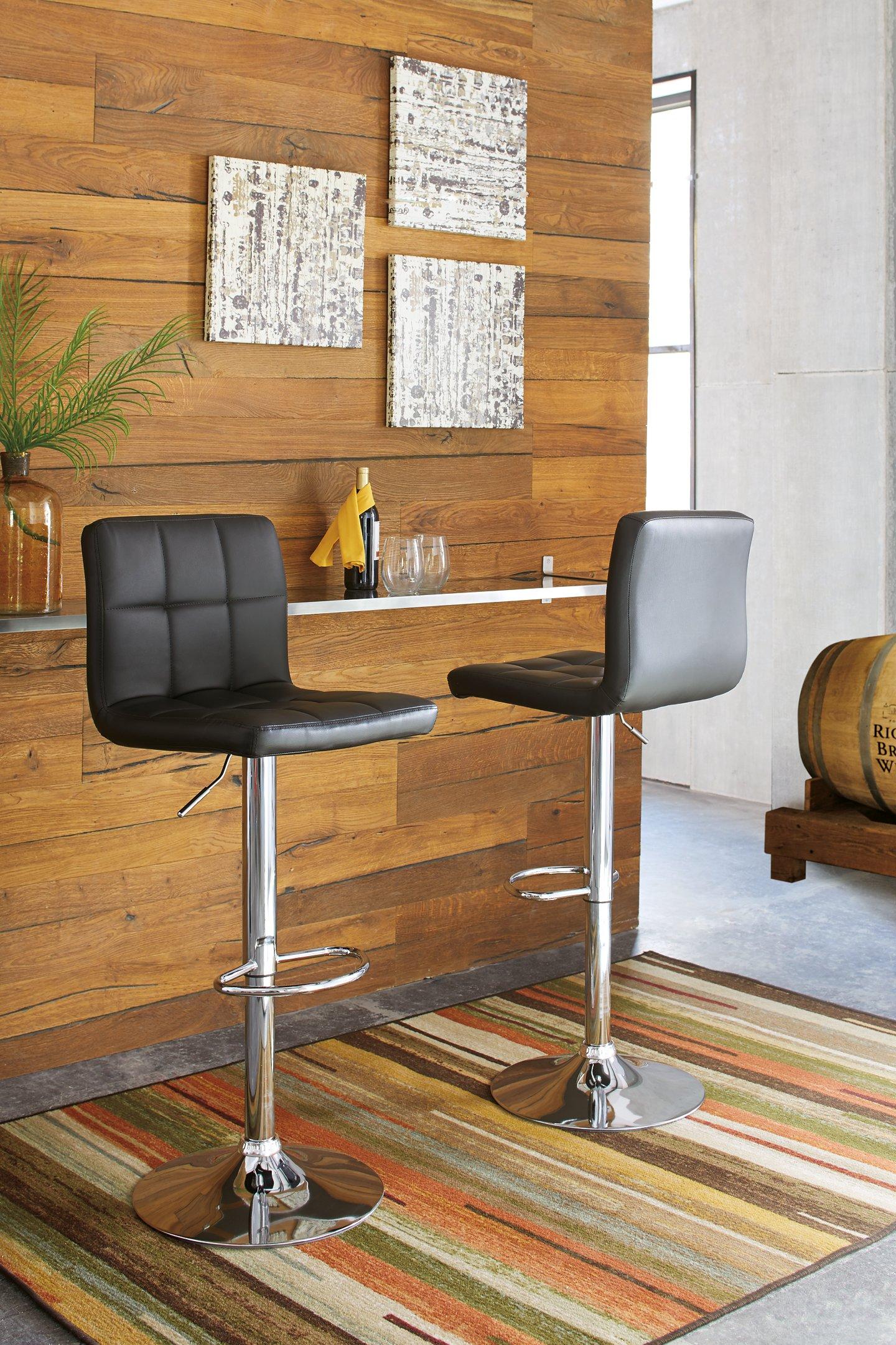 Bellatier Adjustable Height Bar Stool - Joseph's Furniture (East Orange, NJ)