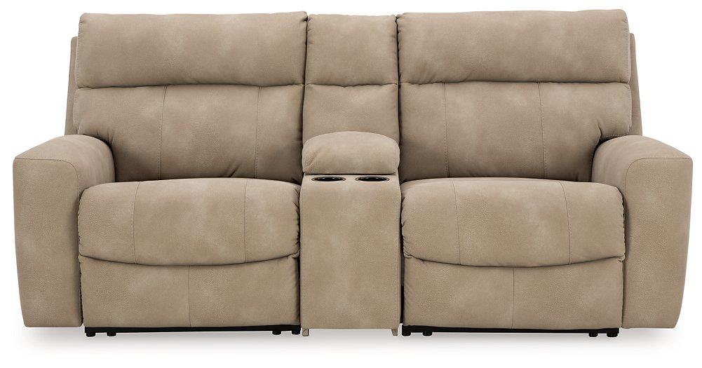 Next-Gen DuraPella Power Reclining Sectional Loveseat with Console - Joseph's Furniture (East Orange, NJ)