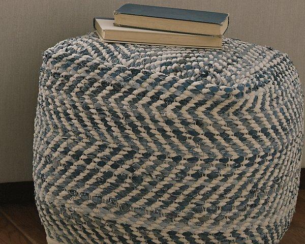 Chevron Pouf - Joseph's Furniture (East Orange, NJ)