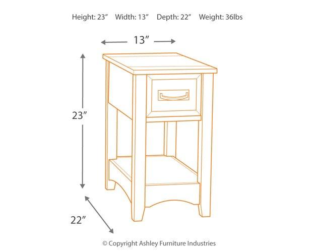 Breegin Chairside End Table - Joseph's Furniture (East Orange, NJ)