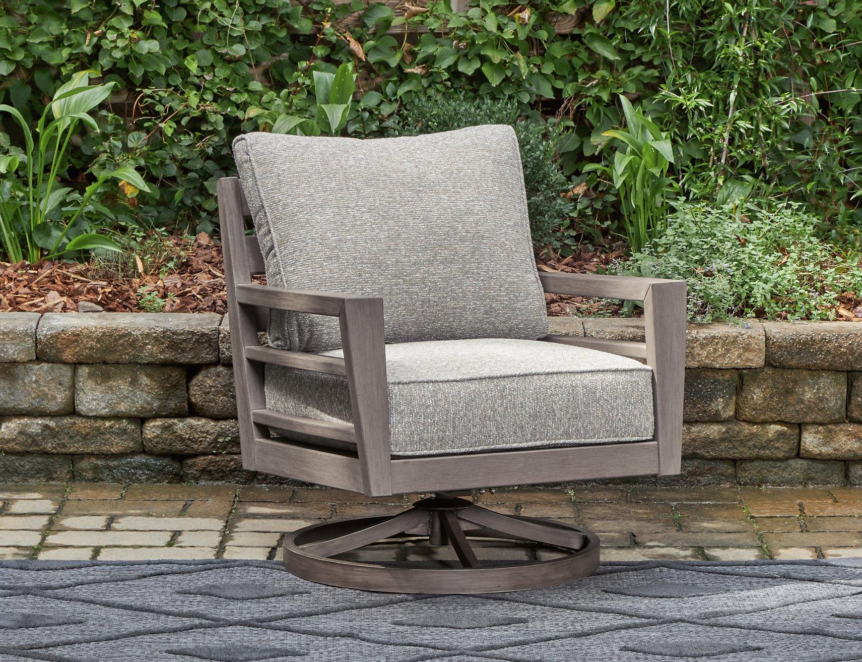 Hillside Barn Outdoor Swivel Lounge with Cushion - Joseph's Furniture (East Orange, NJ)