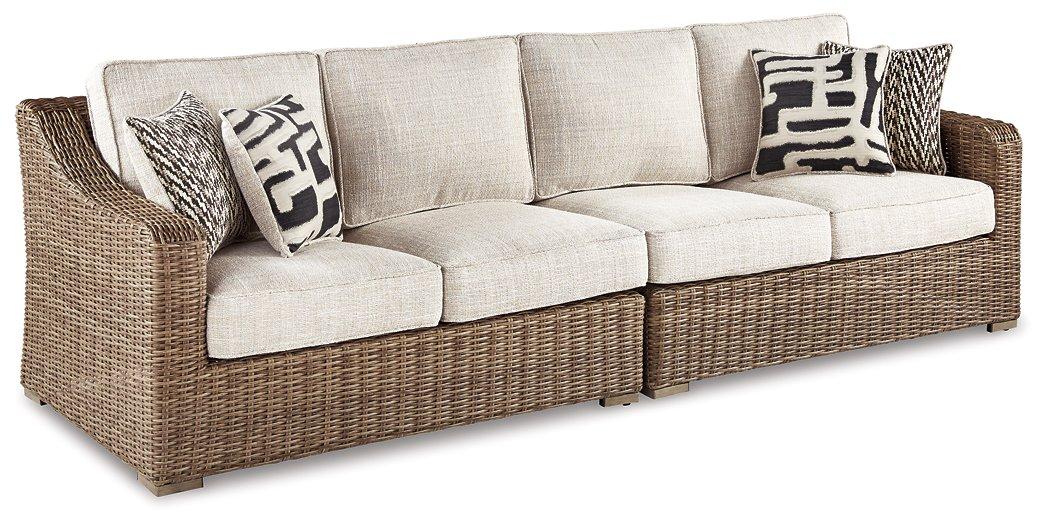 Beachcroft 2-Piece Outdoor Loveseat with Cushion - Joseph's Furniture (East Orange, NJ)