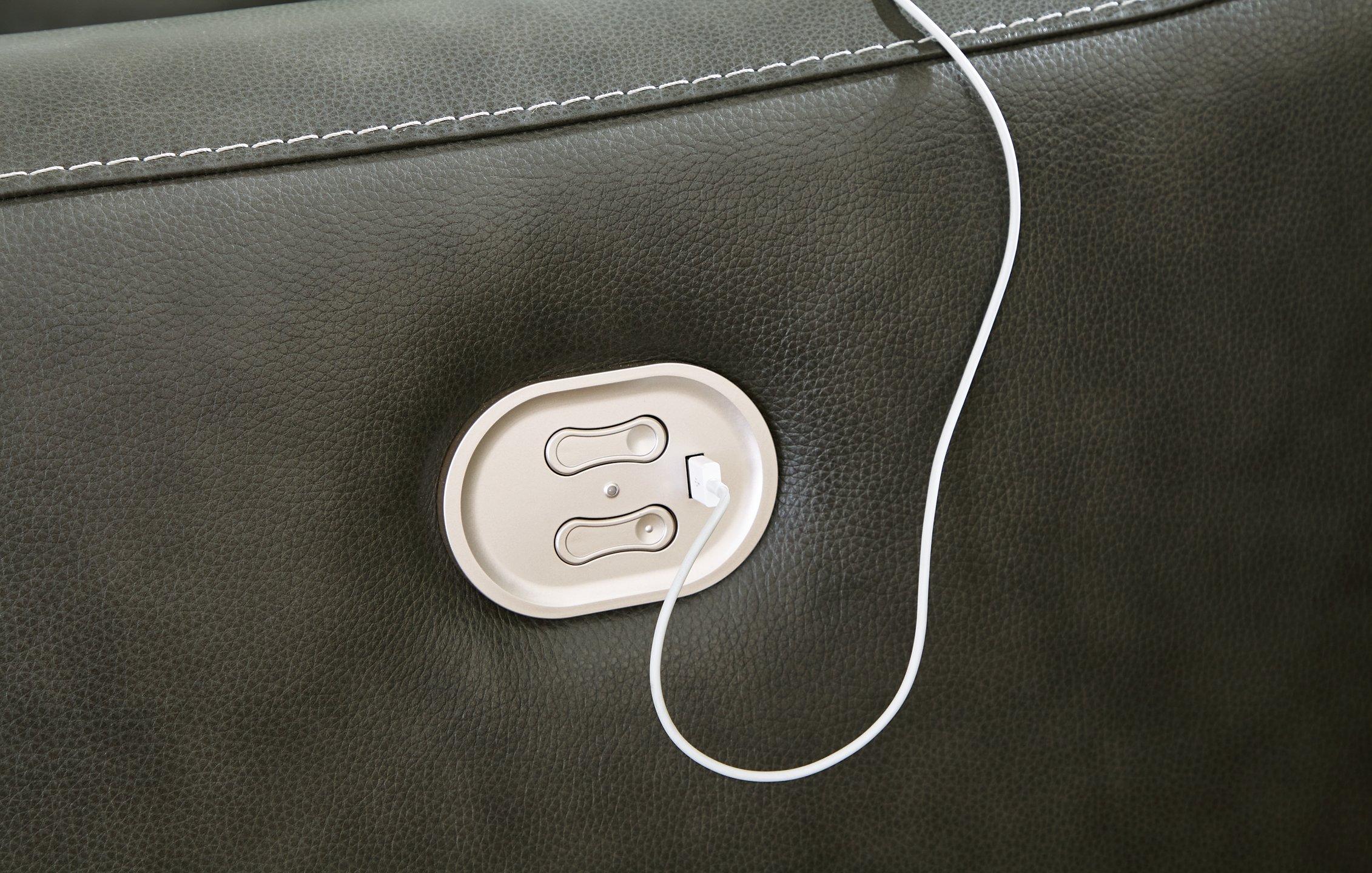 Center Line Power Reclining Sectional Loveseat - Joseph's Furniture (East Orange, NJ)