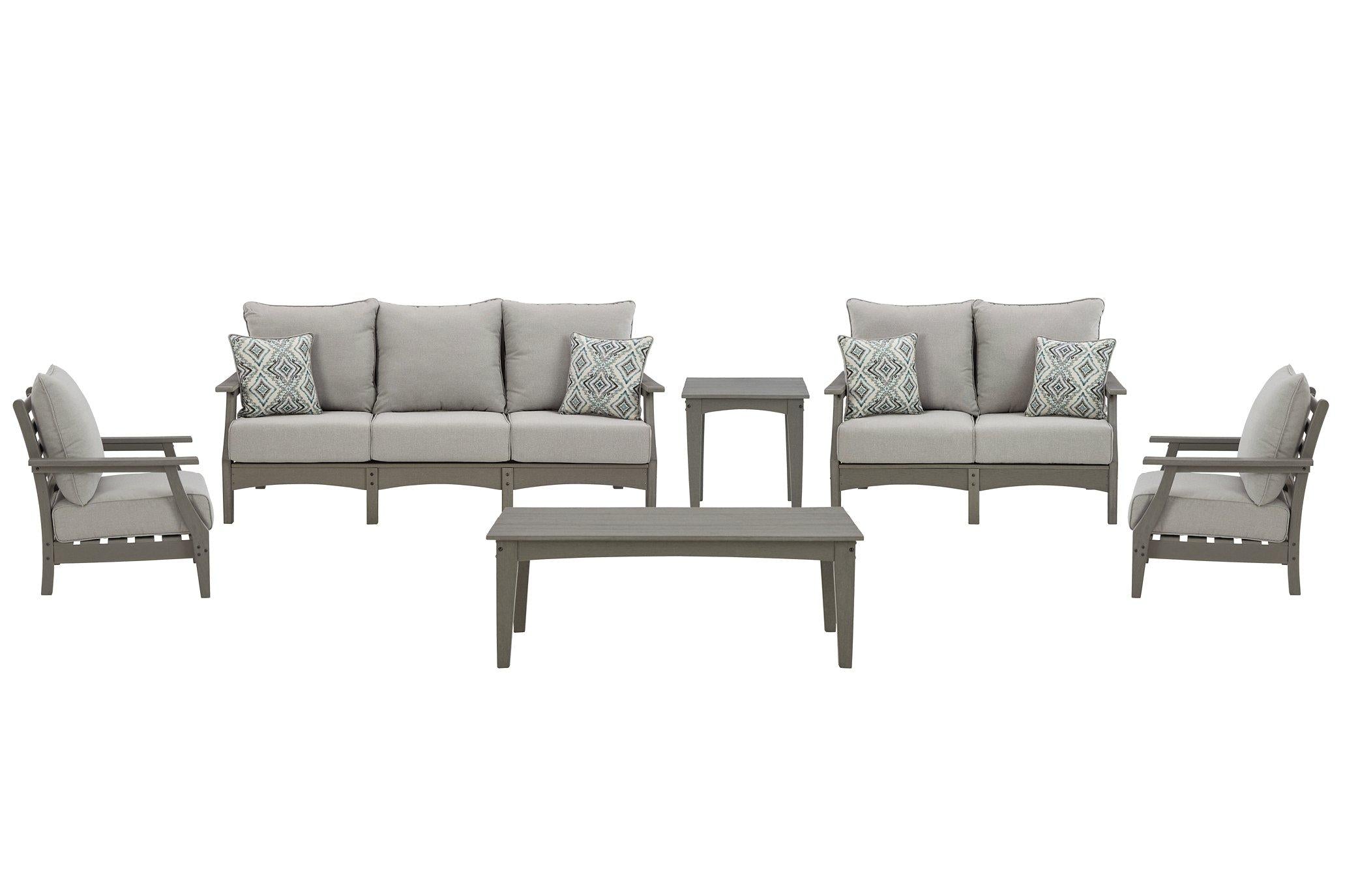 Visola Outdoor Sofa and Loveseat Set - Joseph's Furniture (East Orange, NJ)