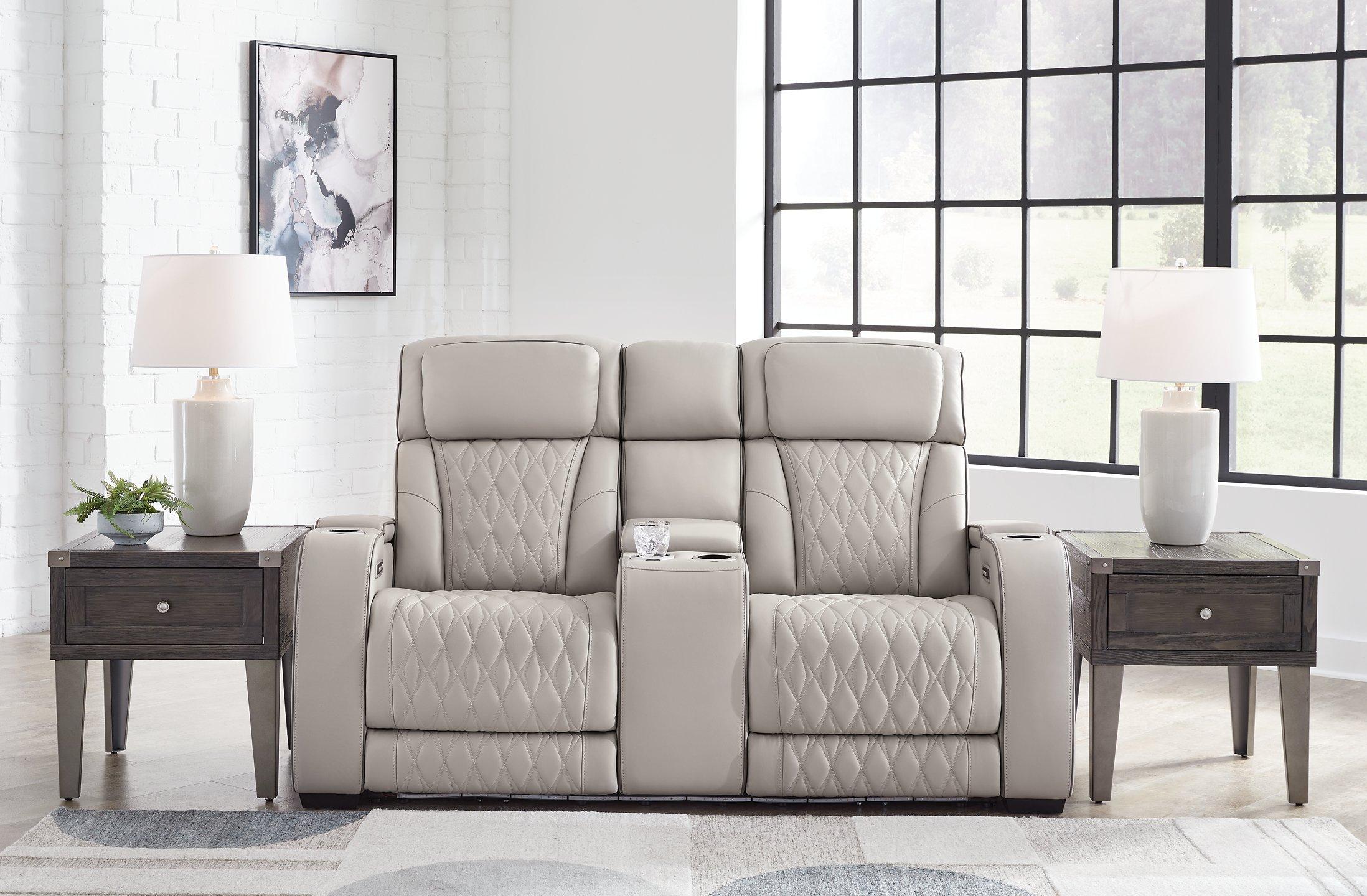 Boyington Power Reclining Loveseat with Console - Joseph's Furniture (East Orange, NJ)