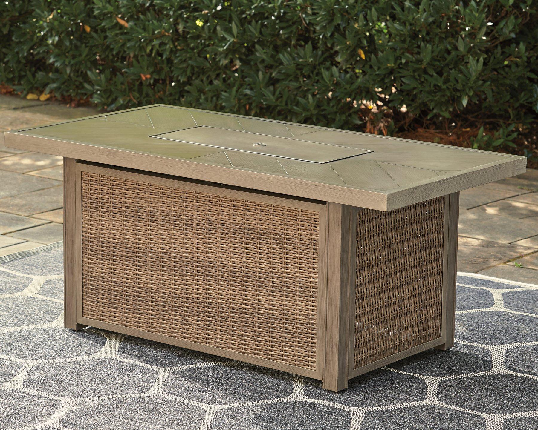 Beachcroft Outdoor Fire Pit Table - Joseph's Furniture (East Orange, NJ)