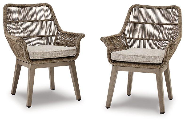 Beach Front Arm Chair with Cushion (Set of 2) - Joseph's Furniture (East Orange, NJ)