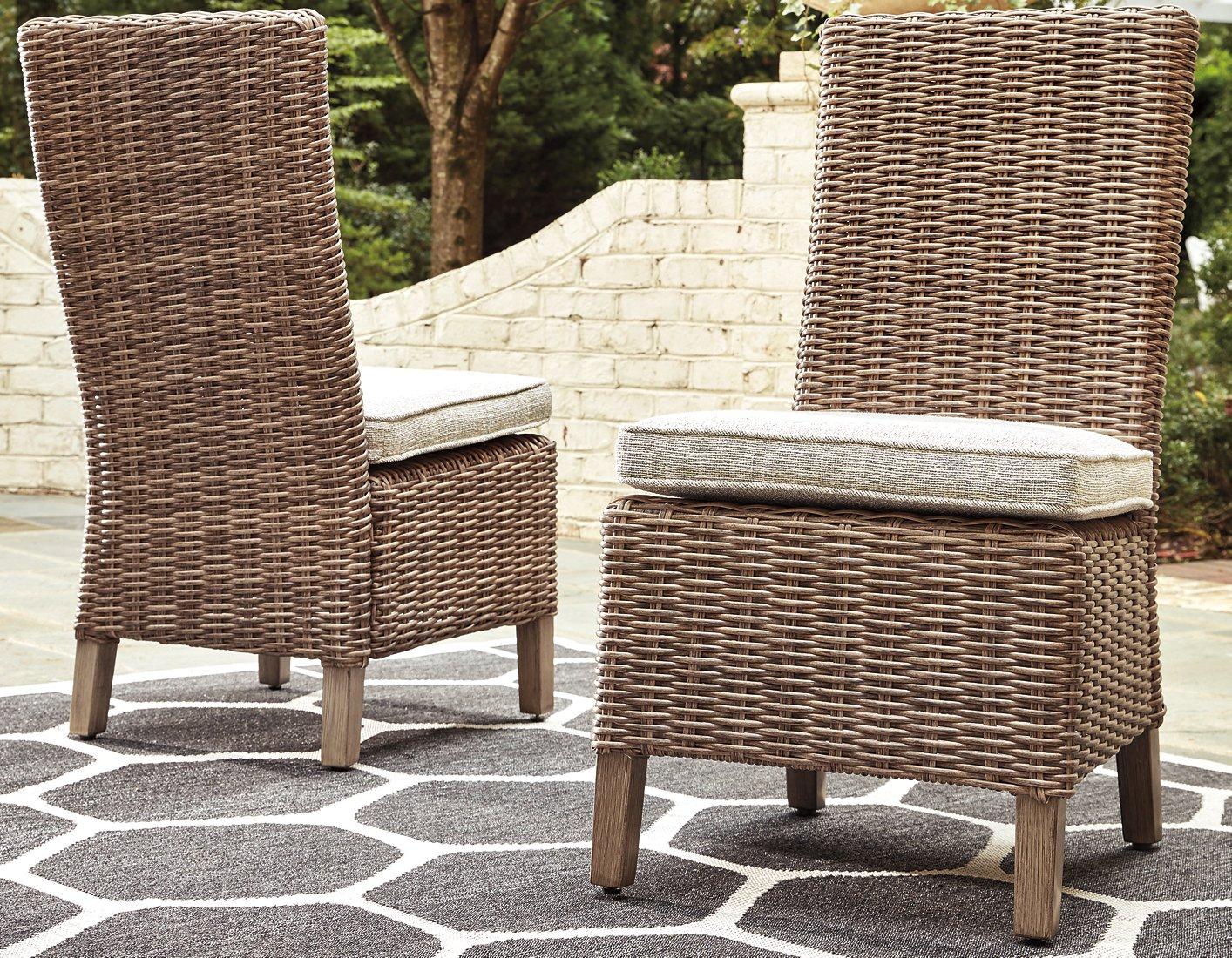 Beachcroft Outdoor Side Chair with Cushion (Set of 2) - Joseph's Furniture (East Orange, NJ)