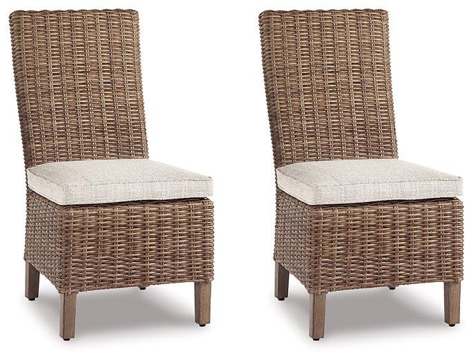 Beachcroft Outdoor Side Chair with Cushion (Set of 2) - Joseph's Furniture (East Orange, NJ)