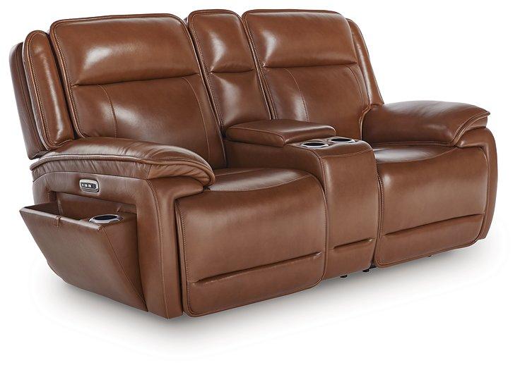 Healy Pier Power Reclining Loveseat with Console - Joseph's Furniture (East Orange, NJ)