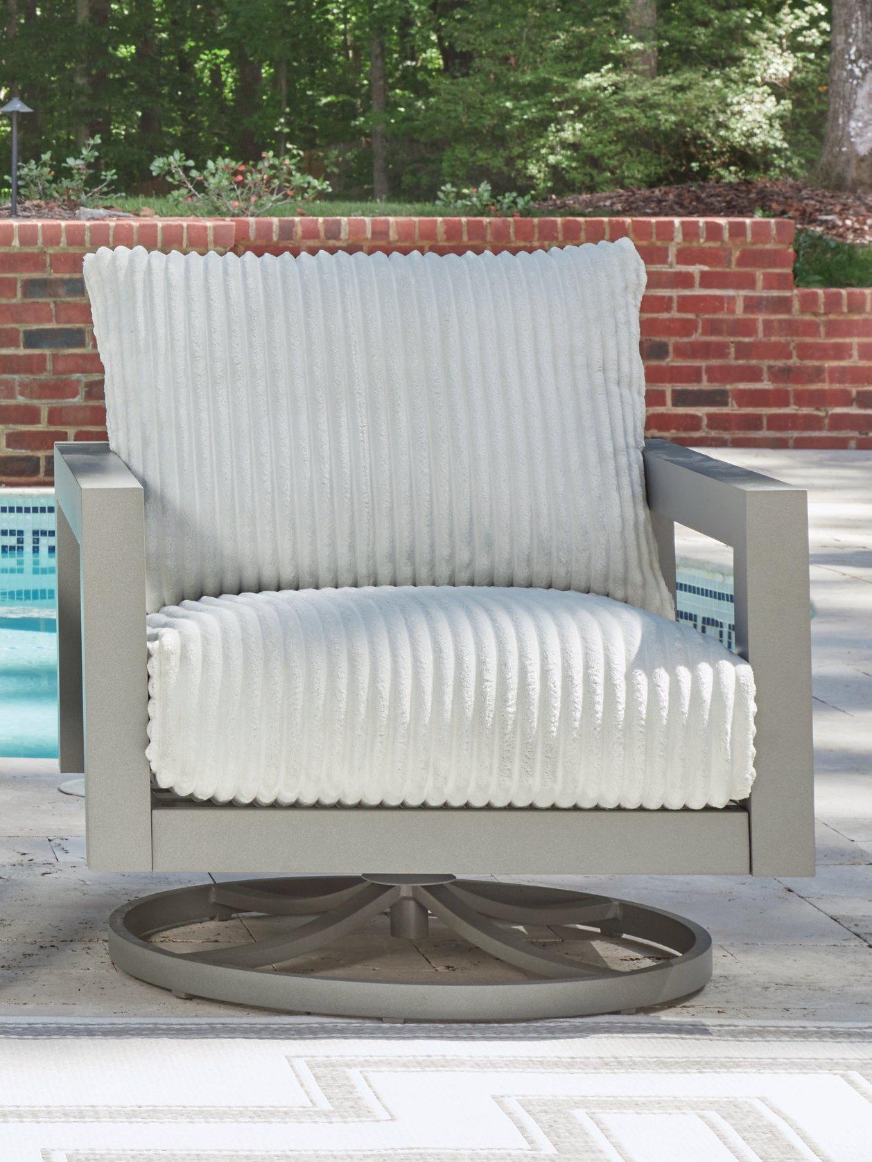 Hurley Park Outdoor Swivel Chair with Cushion - Joseph's Furniture (East Orange, NJ)