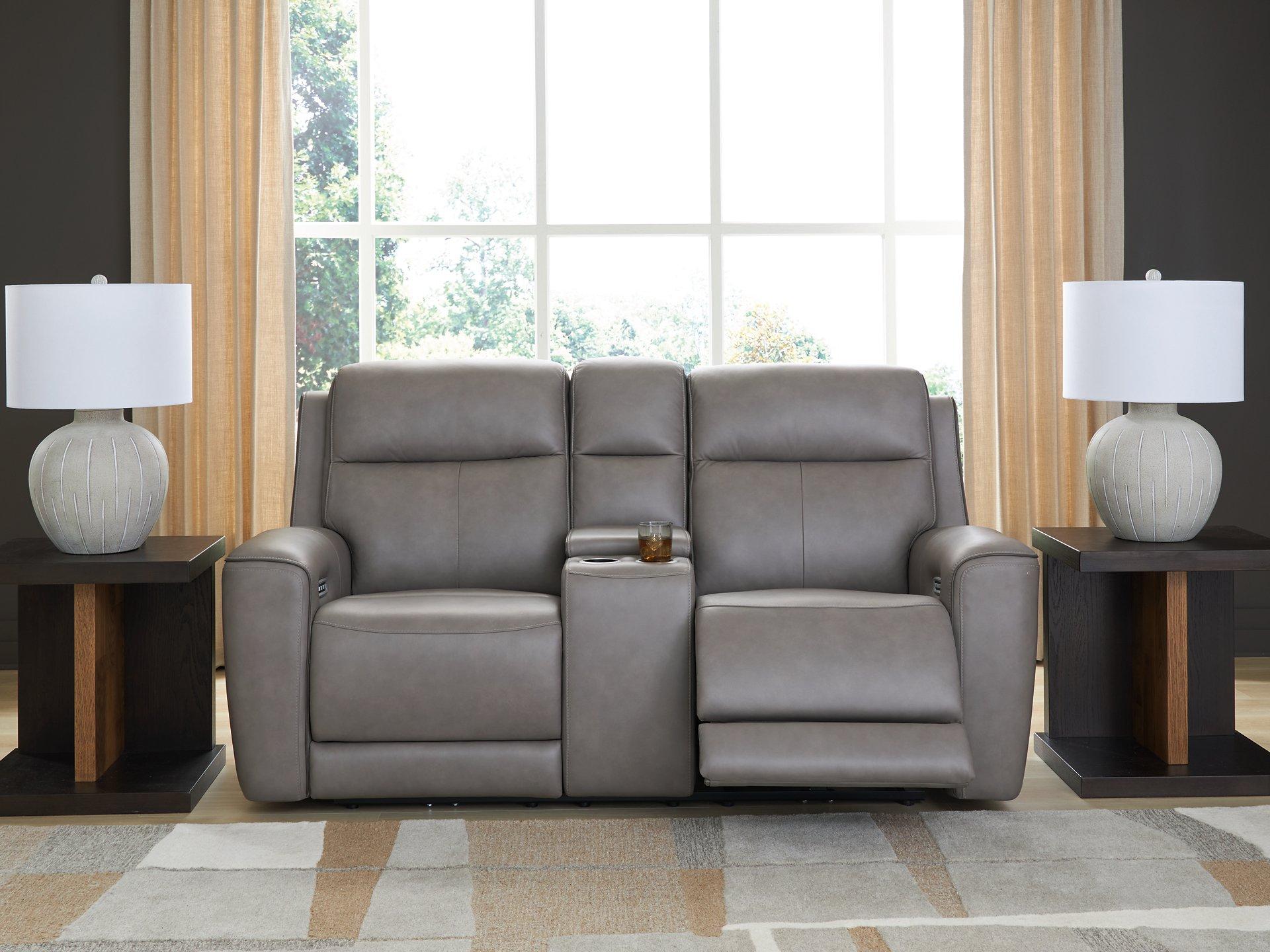 5Z-Comfort Power Reclining Loveseat with Console - Joseph's Furniture (East Orange, NJ)