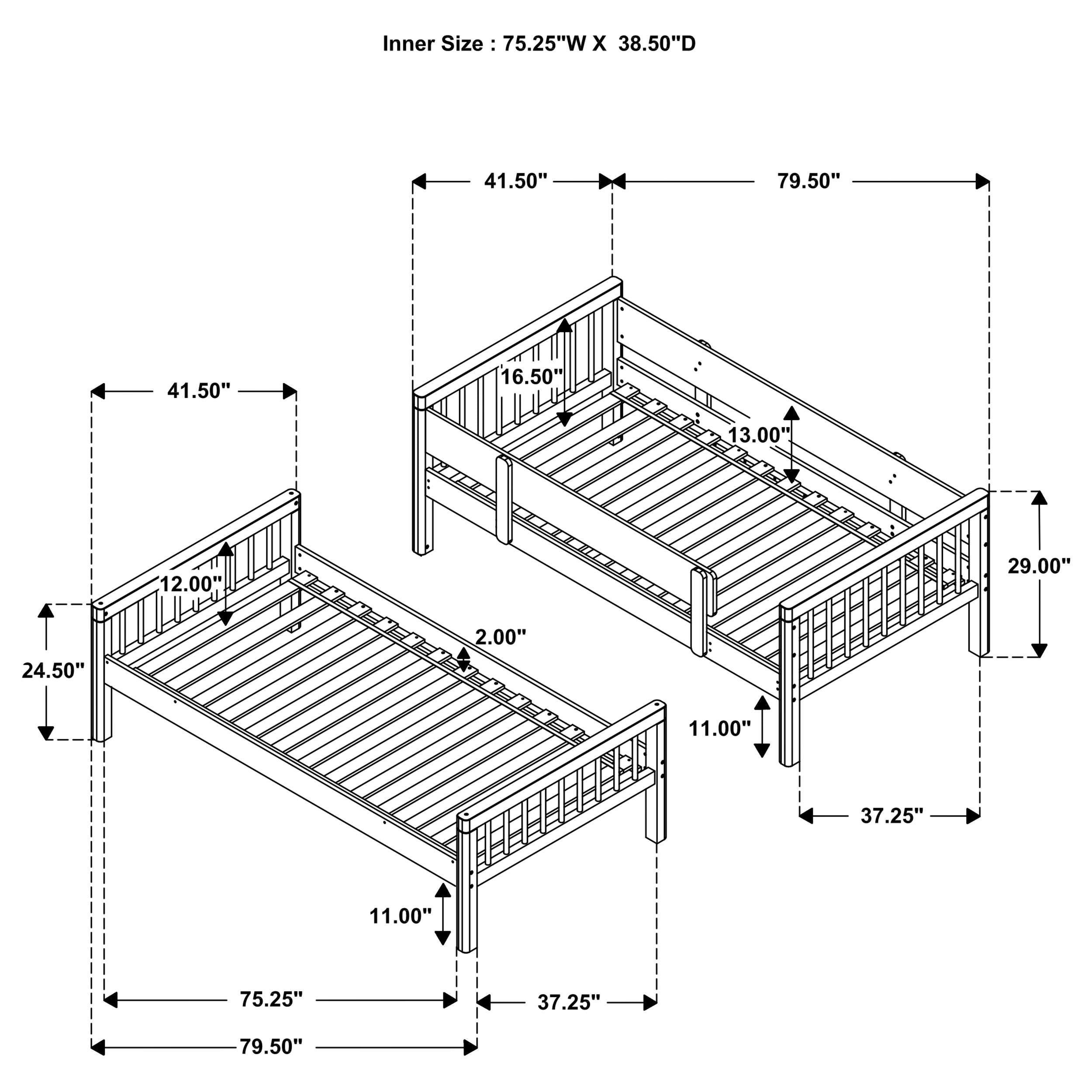 Dakota Bunk Bed - Joseph's Furniture (East Orange, NJ)